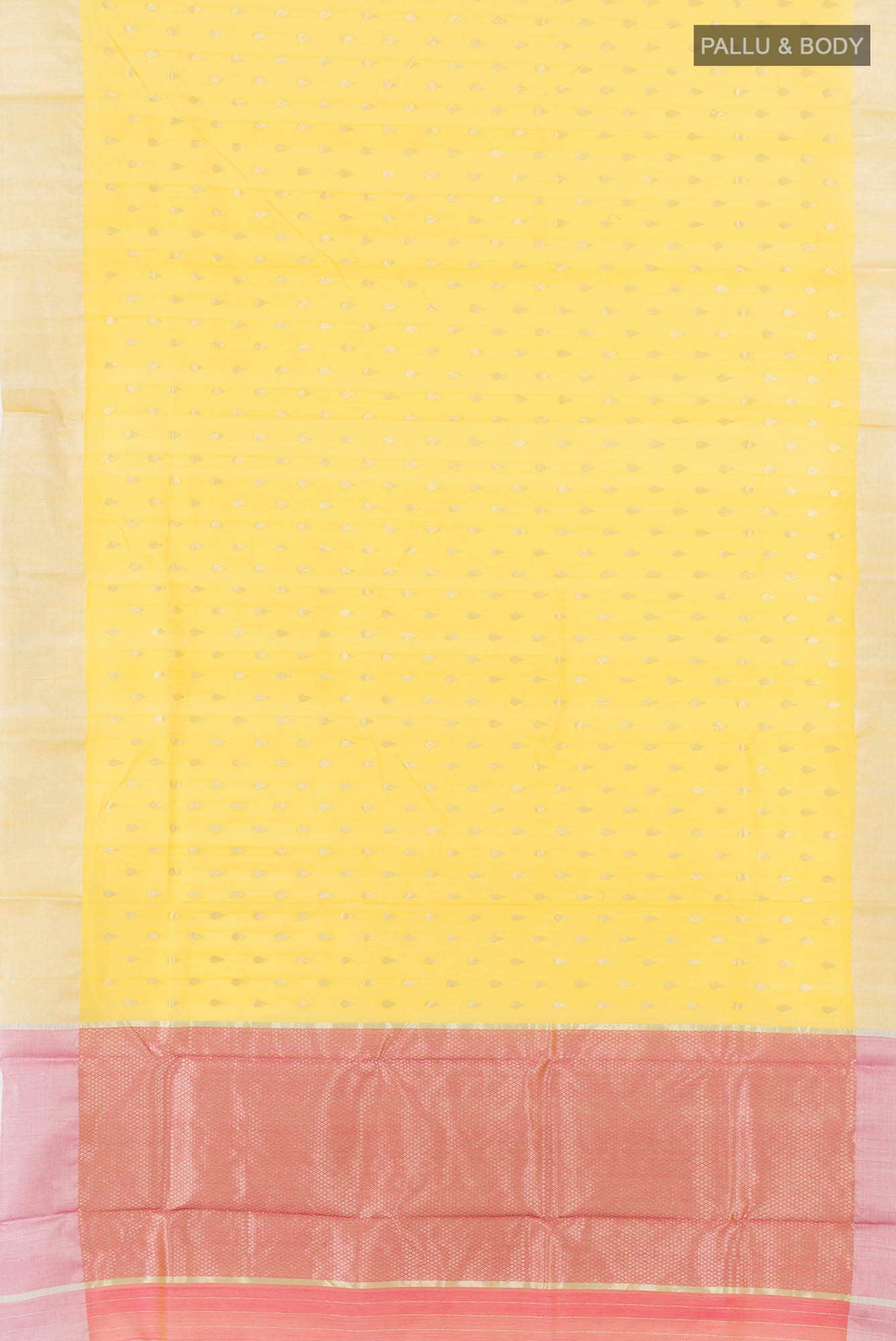 Yellow Blended Chanderi Silk Cotton Saree
