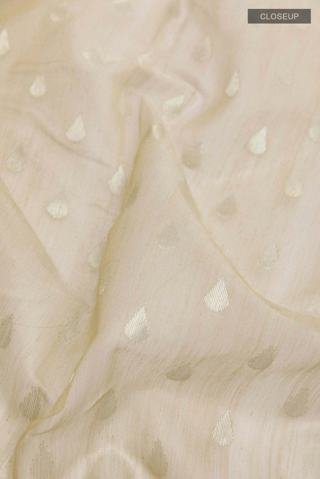 Dark Beige Blended Chanderi Silk Cotton Saree