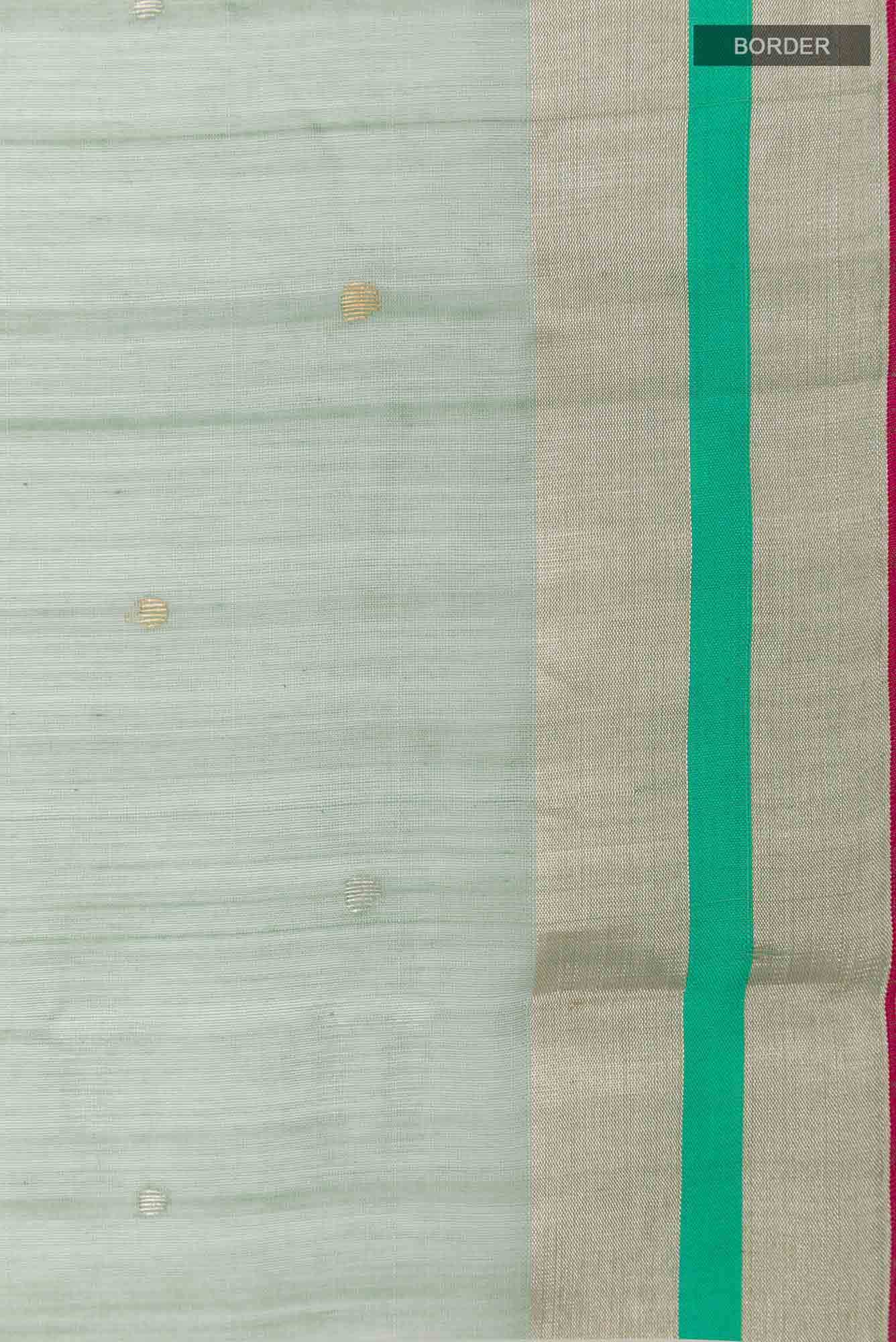 Mint Green Blended Chanderi Silk Cotton Saree