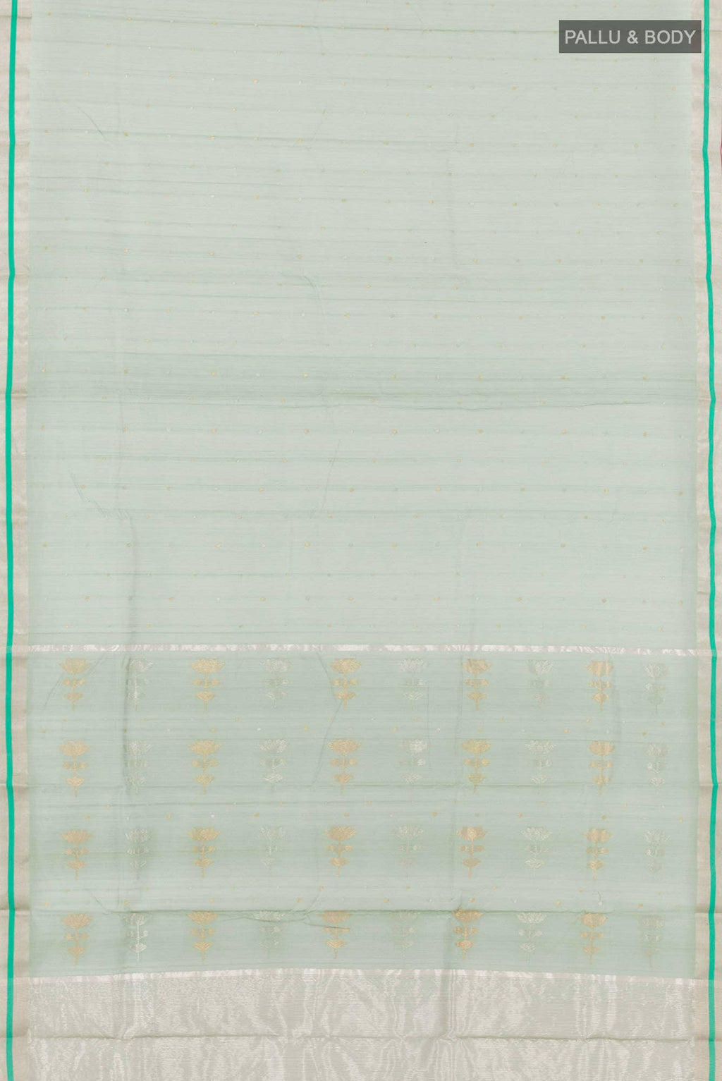 Mint Green Blended Chanderi Silk Cotton Saree