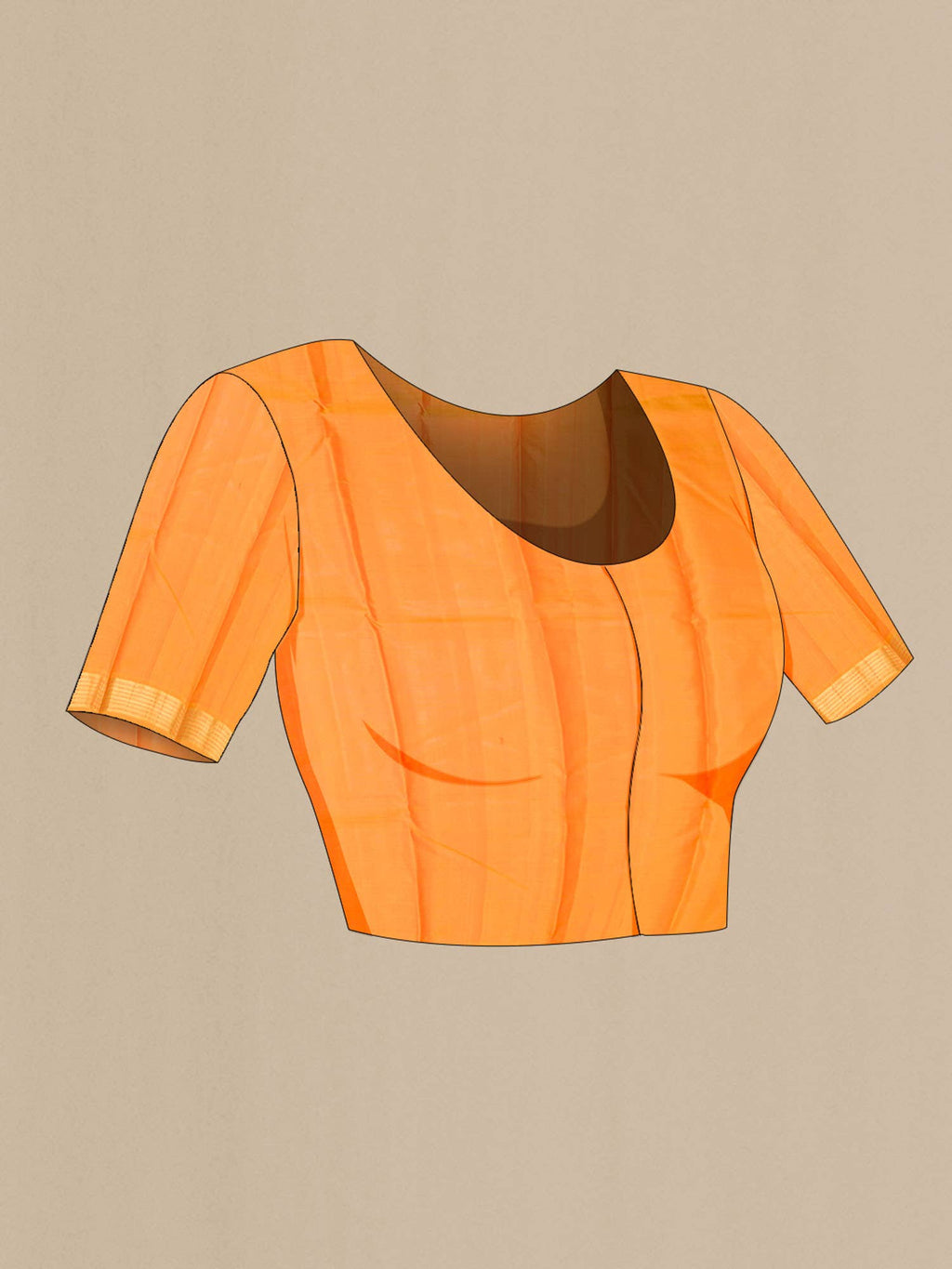 Orange Kanchipuram Silk Saree