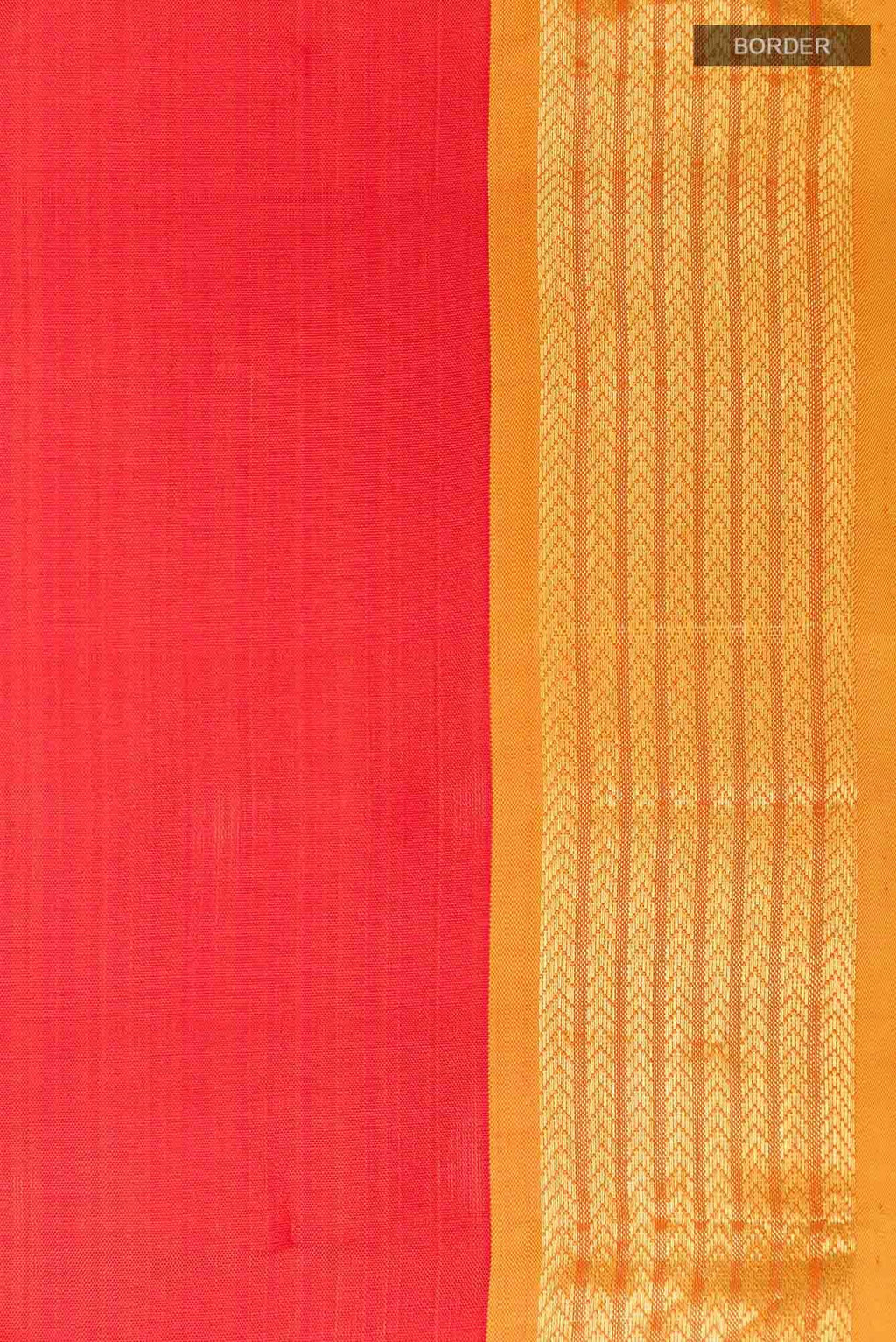 Orange Kanchipuram Silk Saree