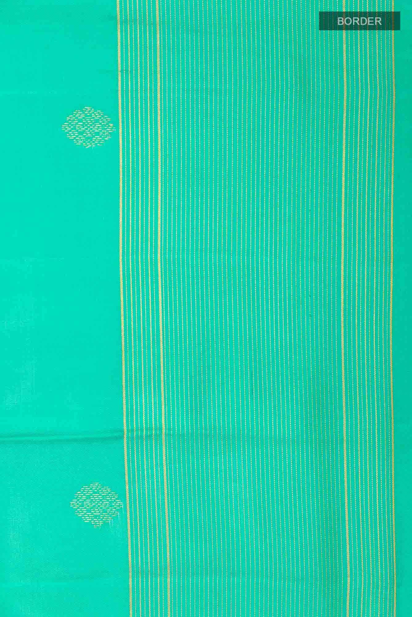 Sea Green Kanchipuram Silk Saree