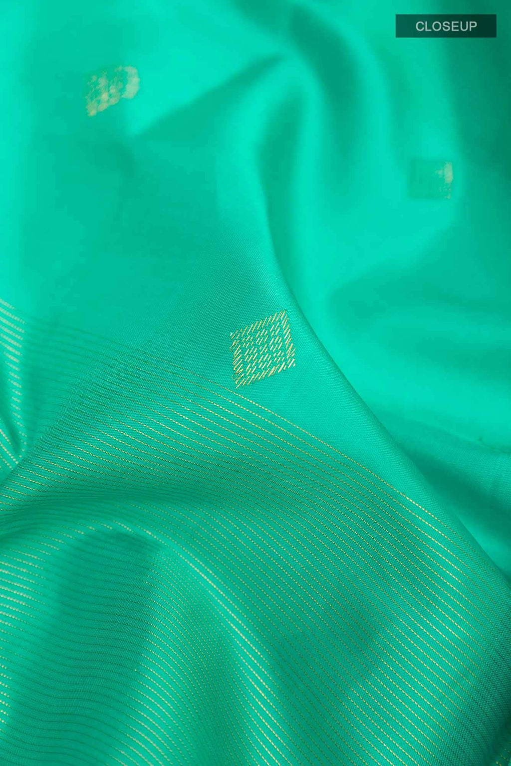 Sea Green Kanchipuram Silk Saree