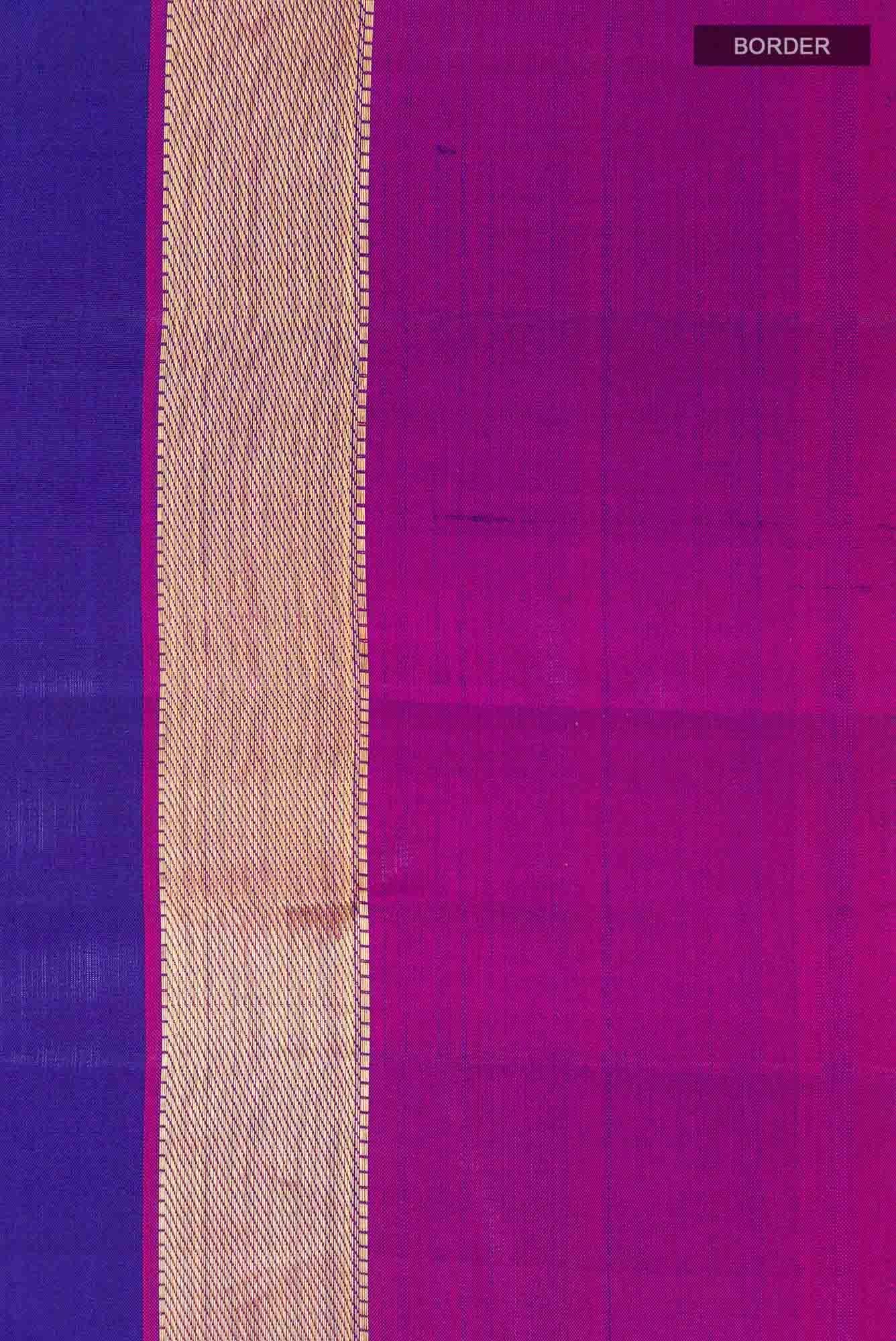 Dark Blue Kanchipuram Silk Saree