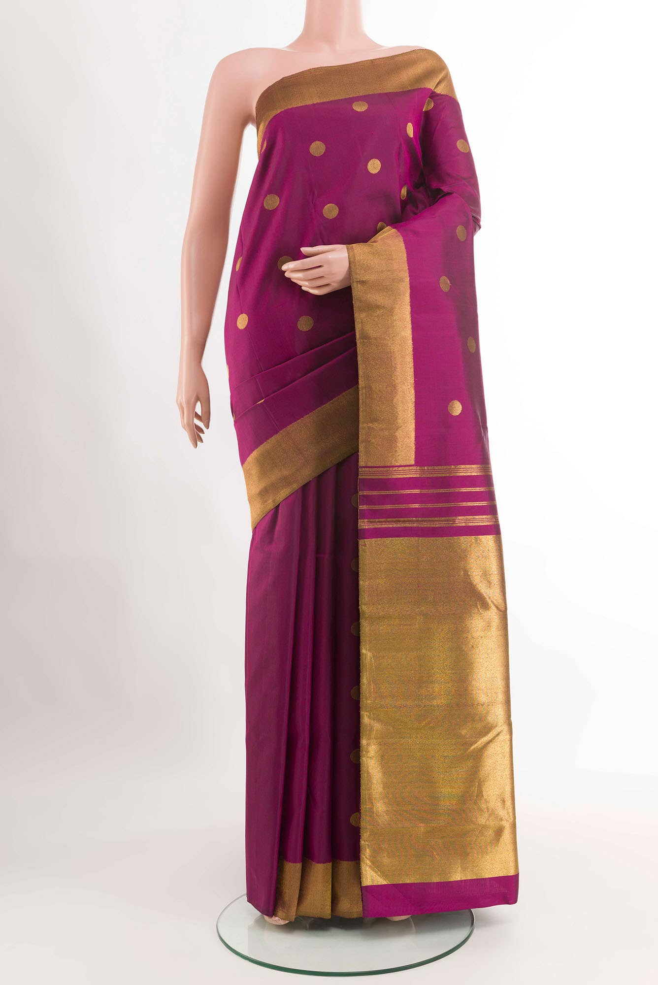 Purple Kanchipuram Silk Saree