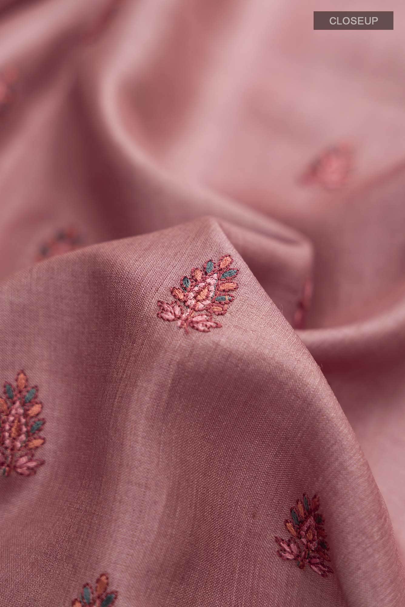 Mauve Bhagalpuri Tussar Silk Saree