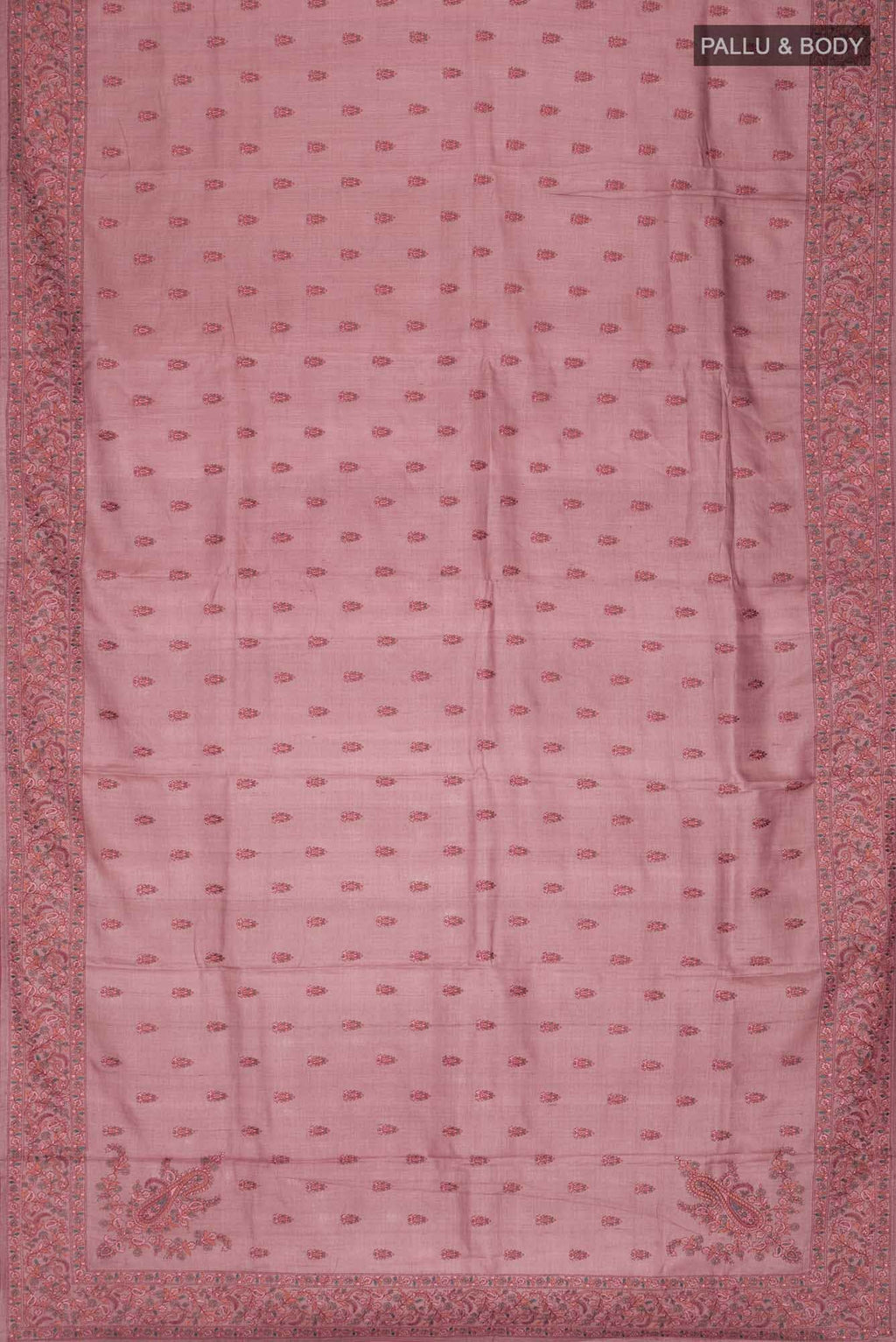 Mauve Bhagalpuri Tussar Silk Saree