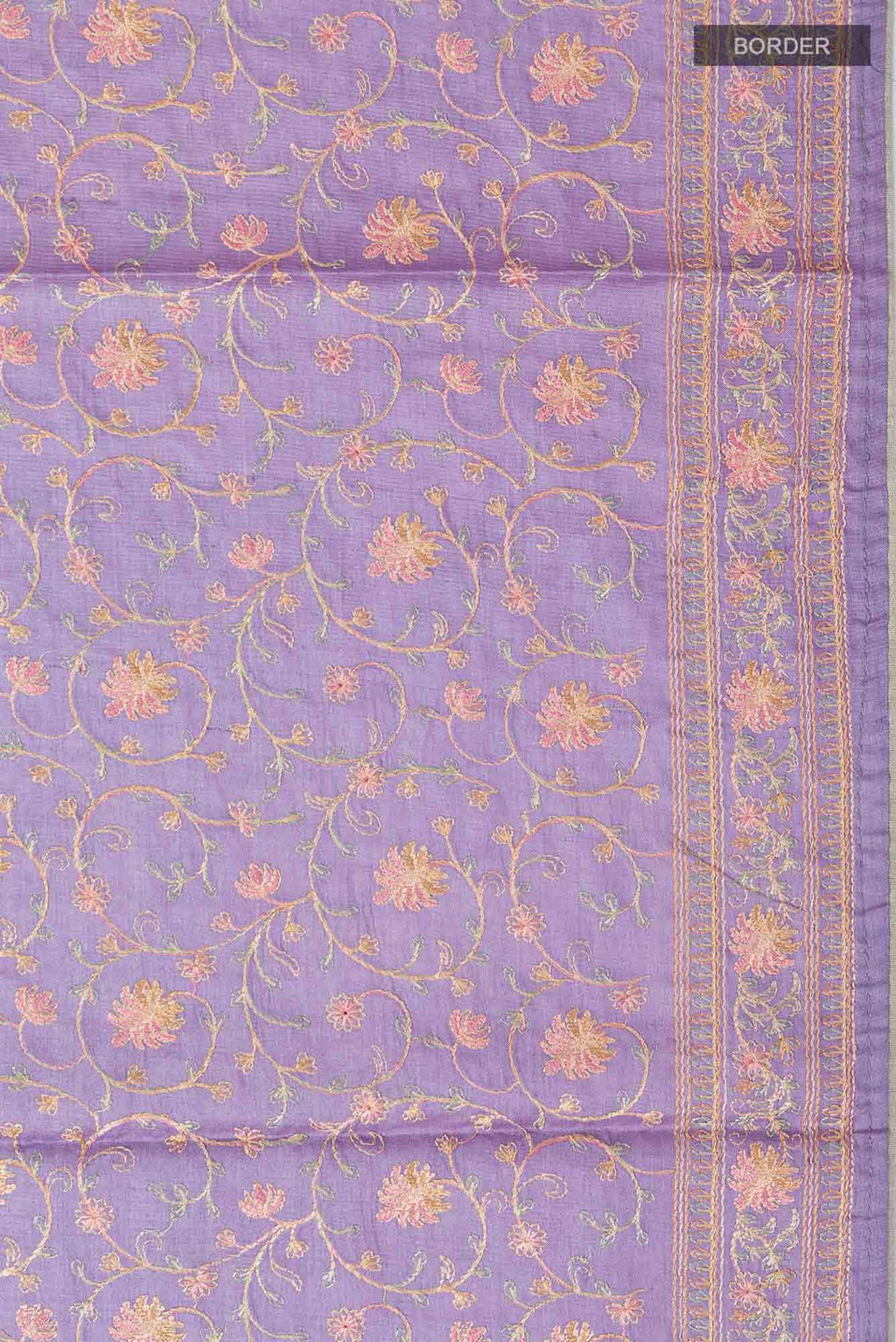 Lavender Bhagalpuri Tussar Silk Saree