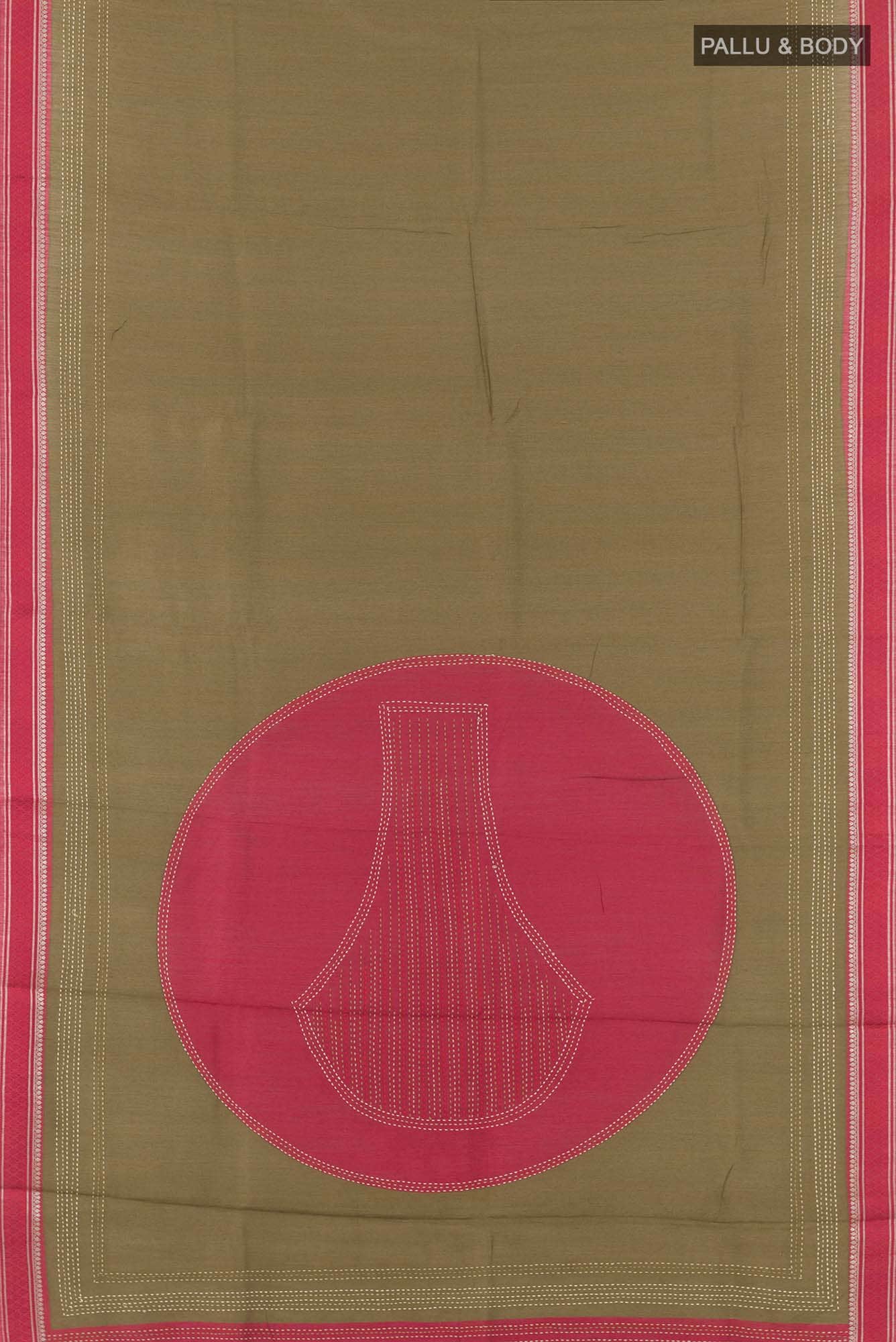 Mehandi Green Tussar Saree