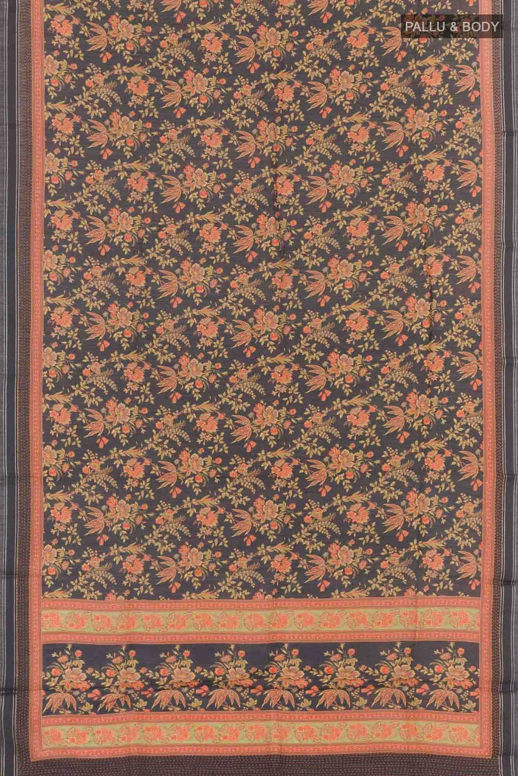 Black Tussar Saree