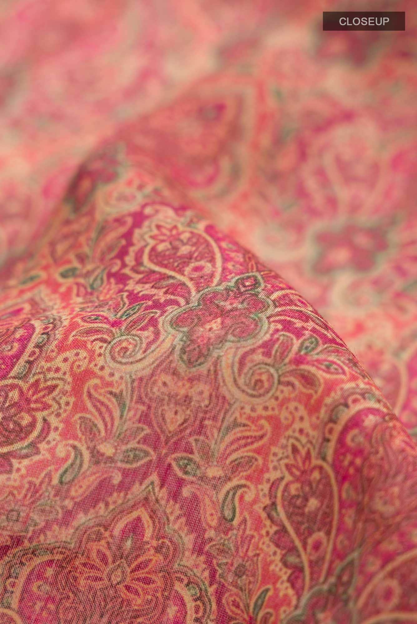 Pink Bhagalpuri Tussar Silk Saree