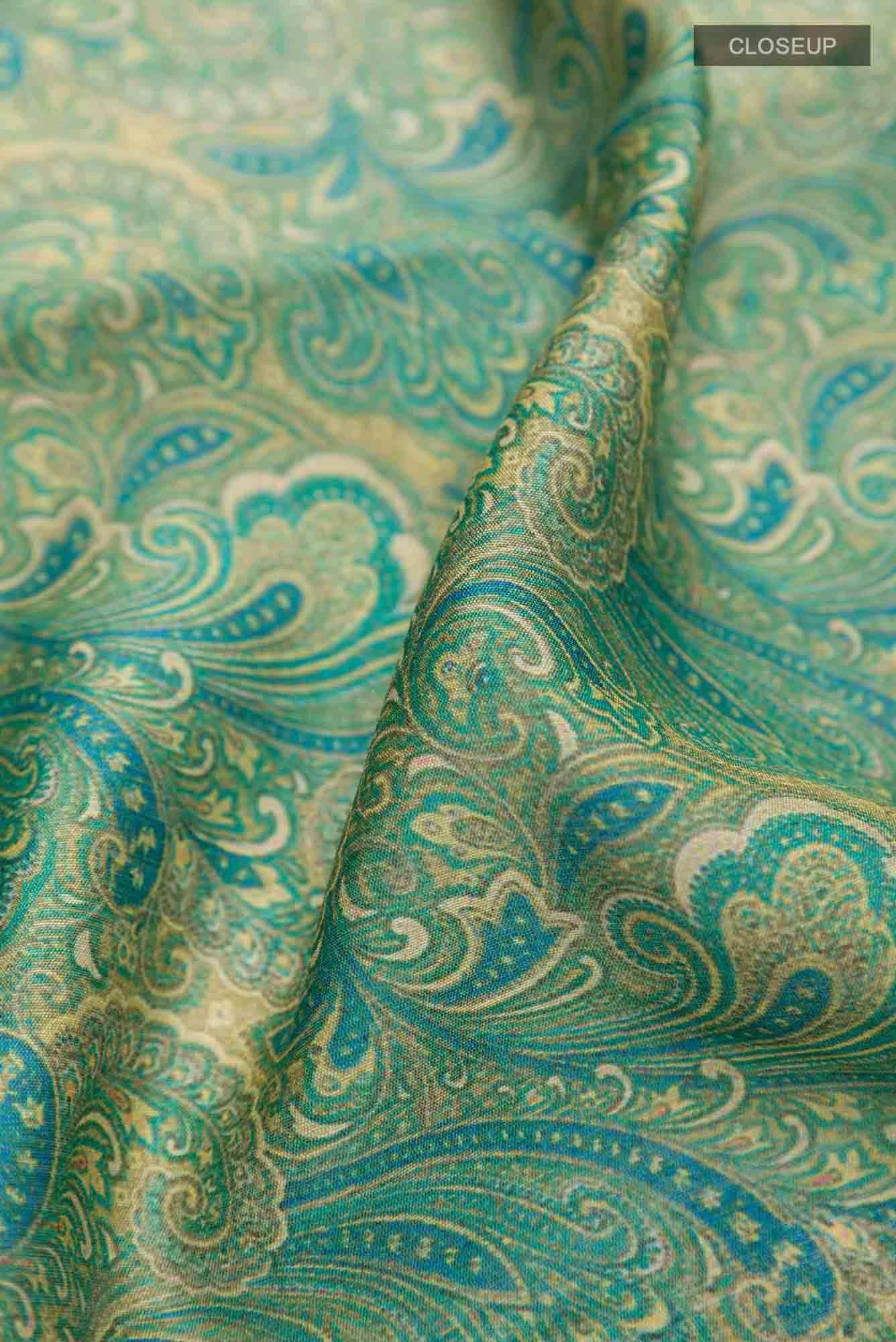 Sea Green Tussar Saree