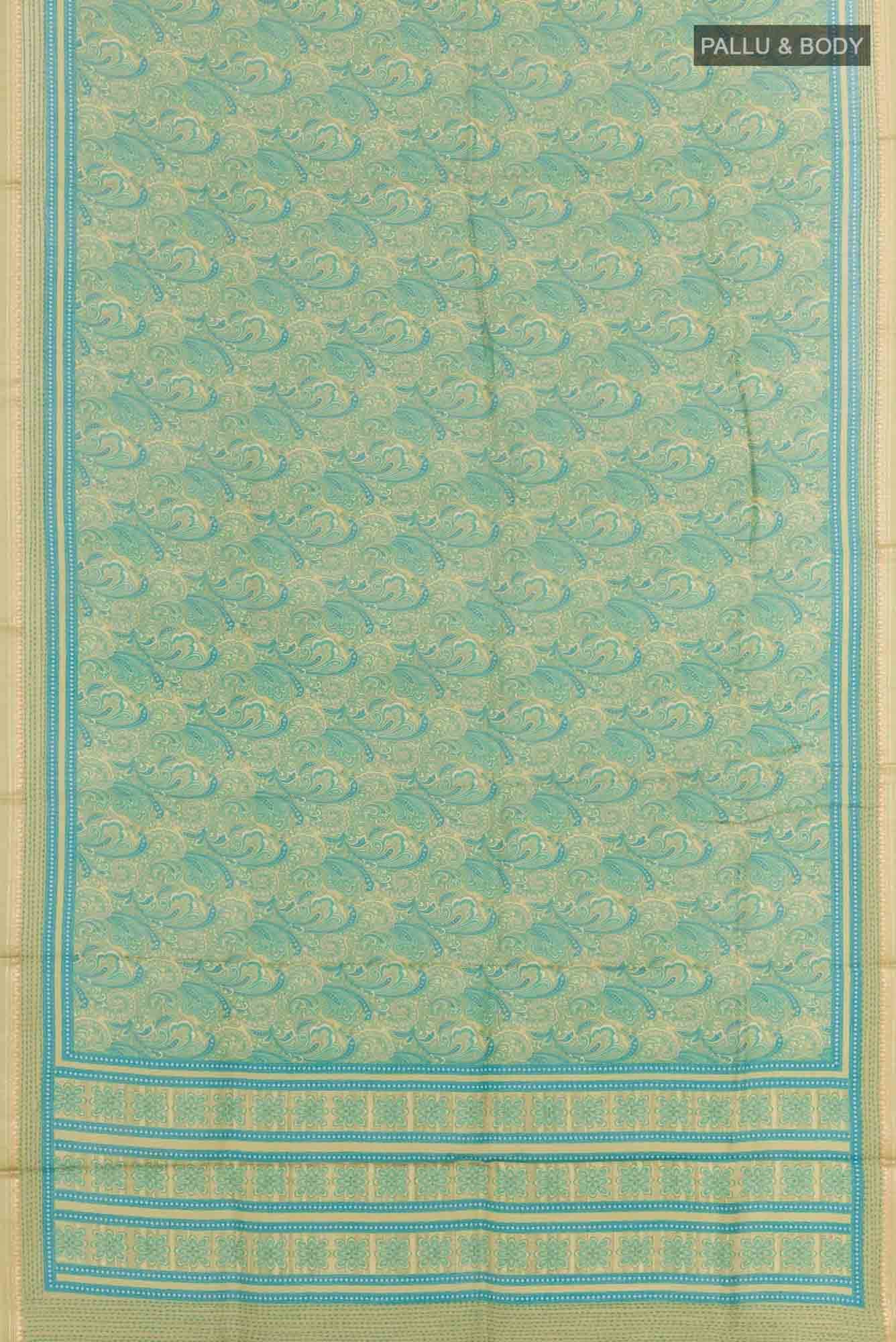 Sea Green Tussar Saree