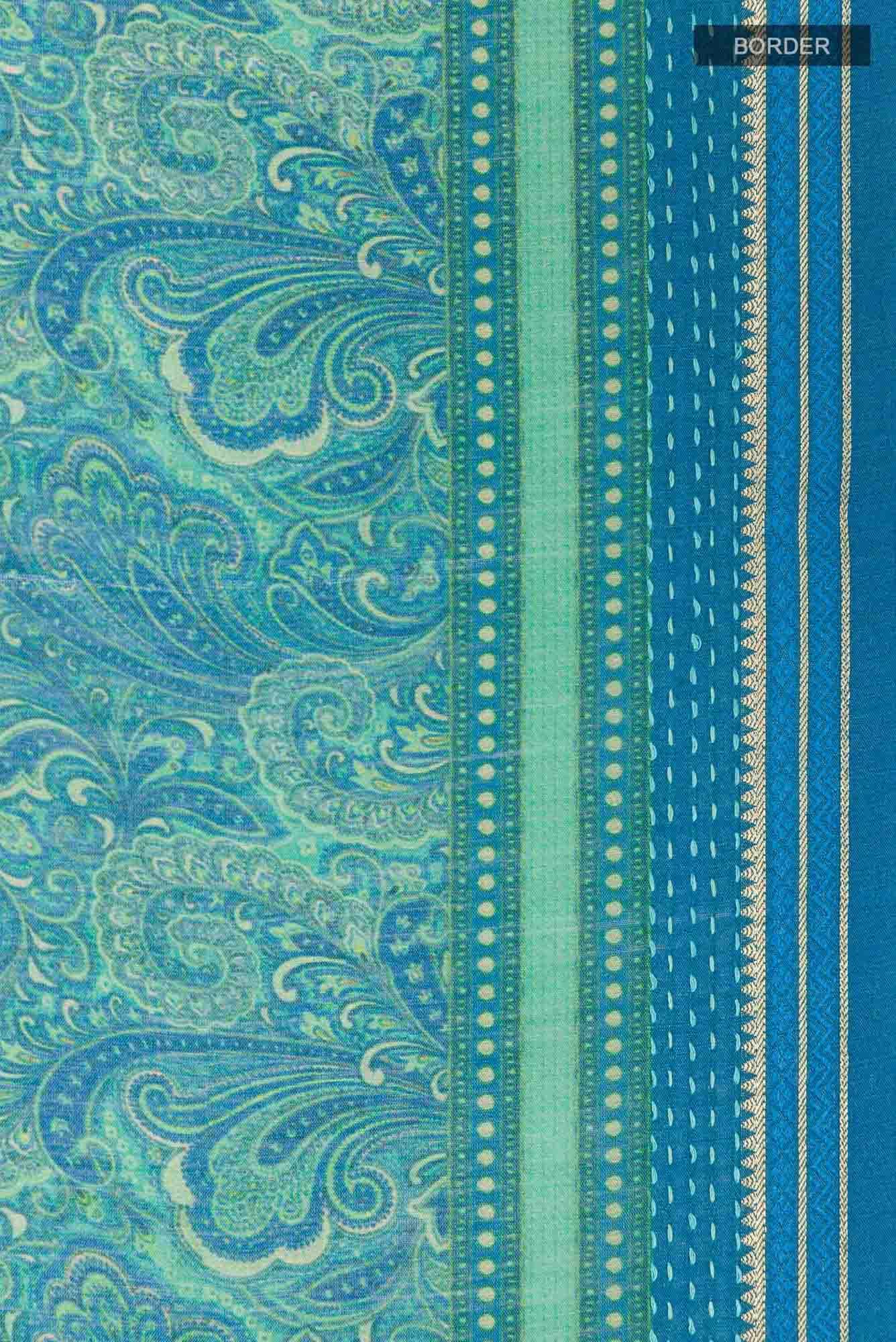 Sea Green Tussar Saree