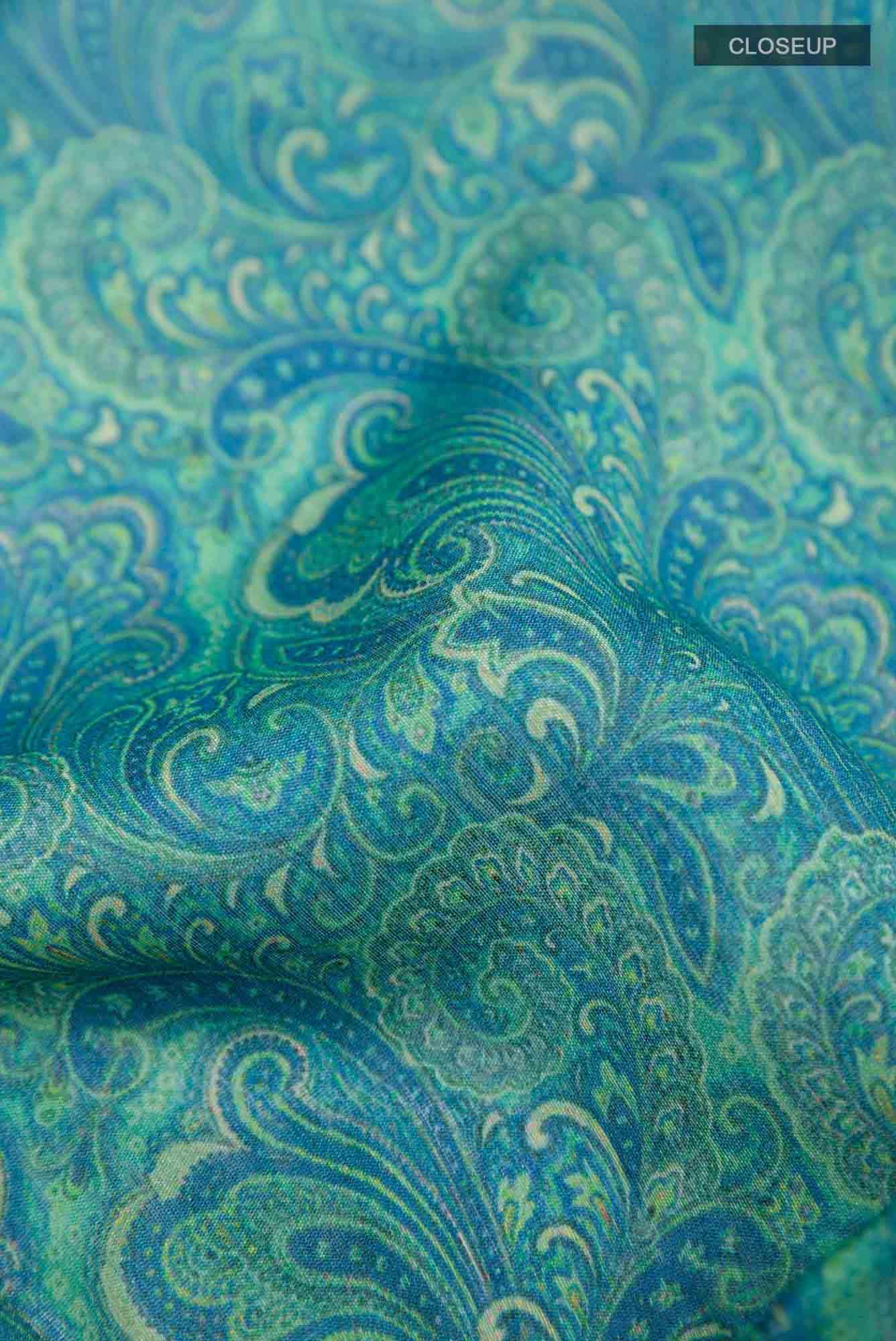Sea Green Tussar Saree