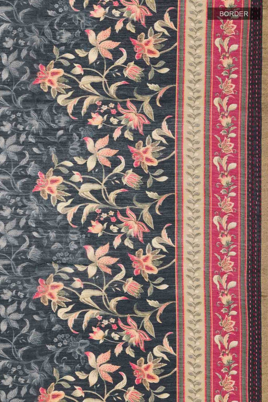 Black Tussar Saree