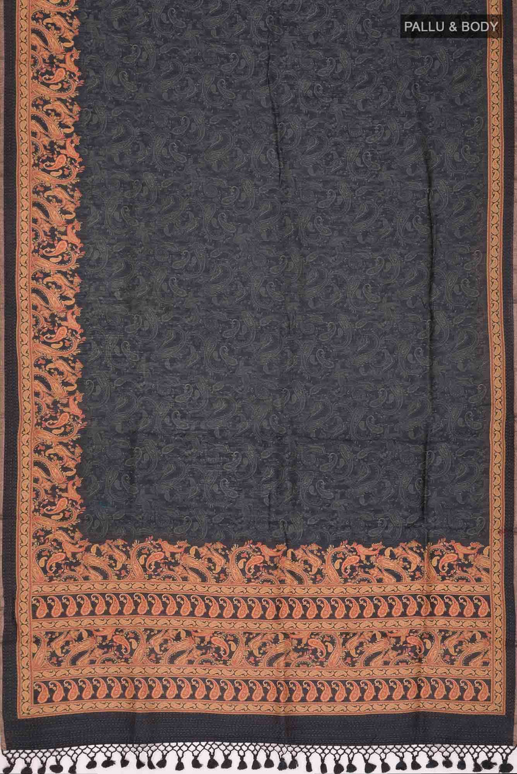 Blue Bhagalpuri Tussar Silk Saree