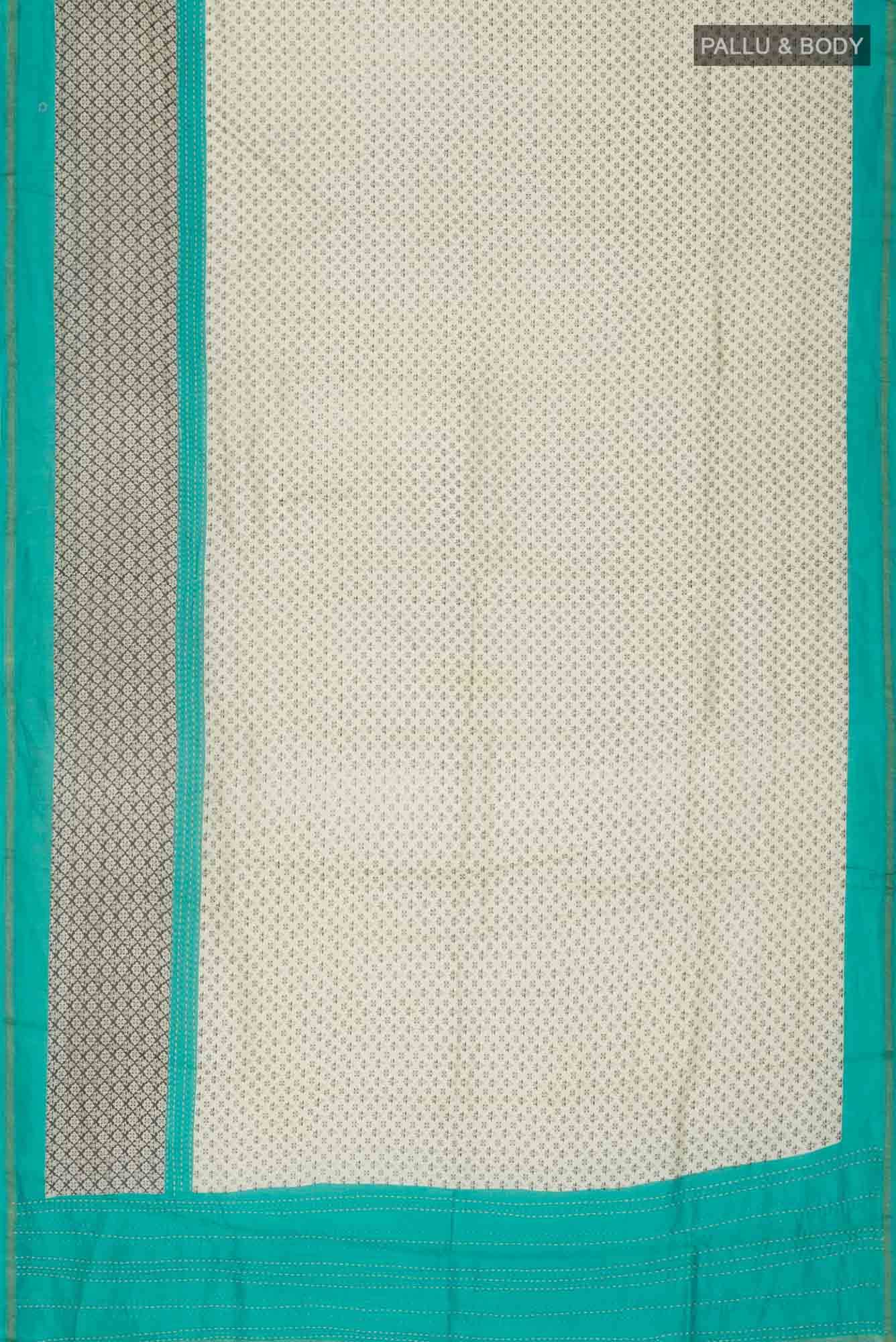 Cream Silk Cotton Saree