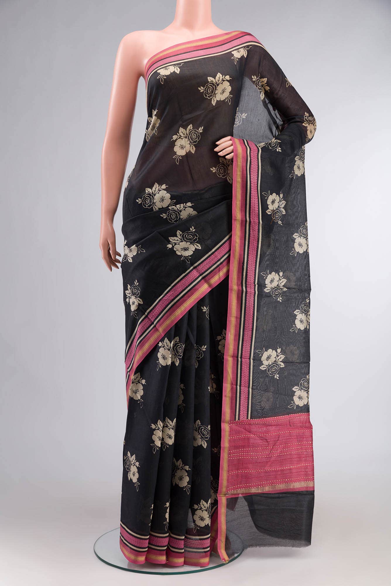 Black Silk Cotton Saree