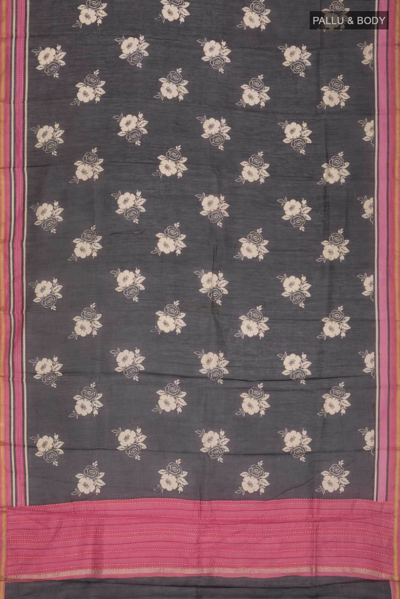 Black Silk Cotton Saree