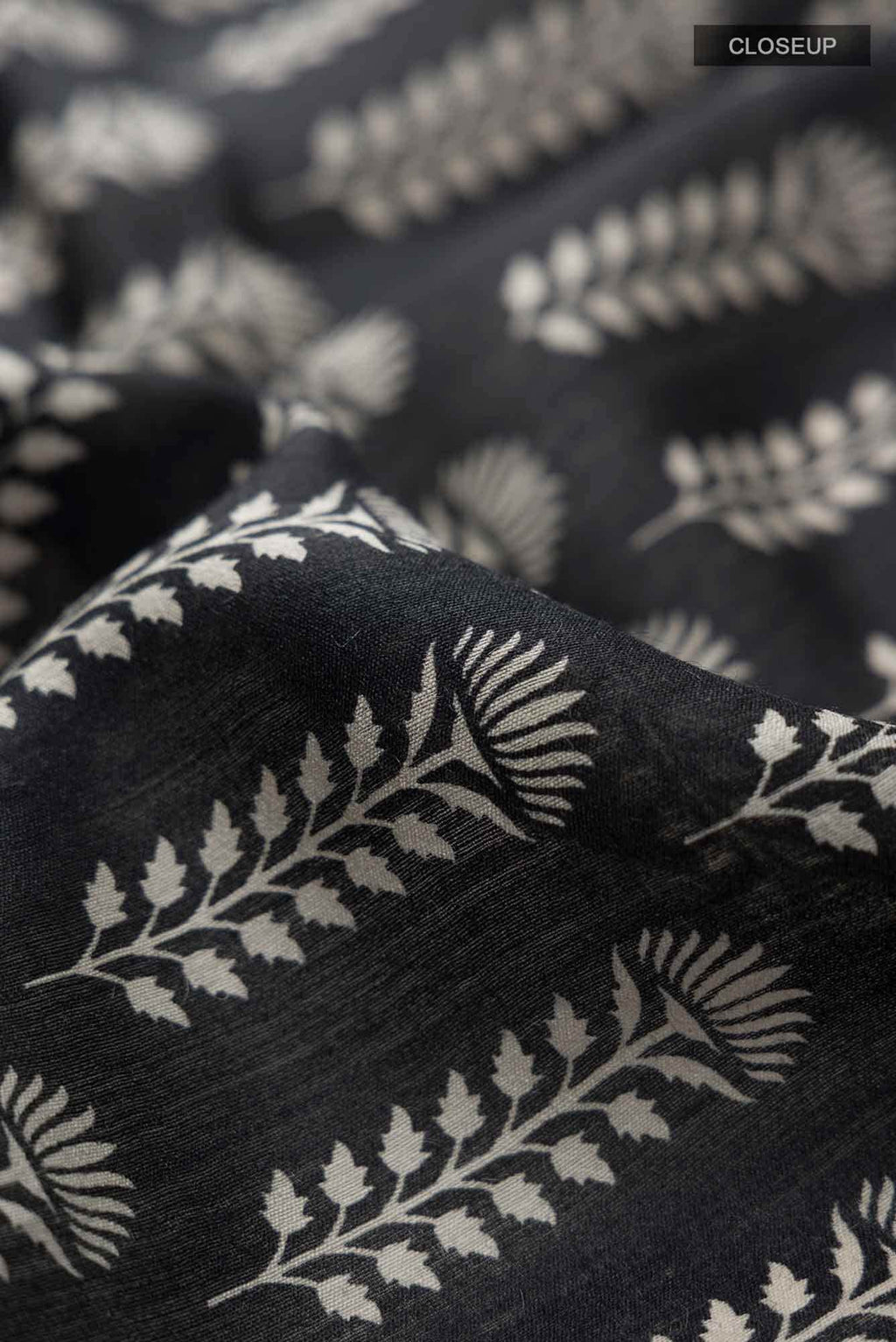 Black Bhagalpuri Tussar Silk Saree