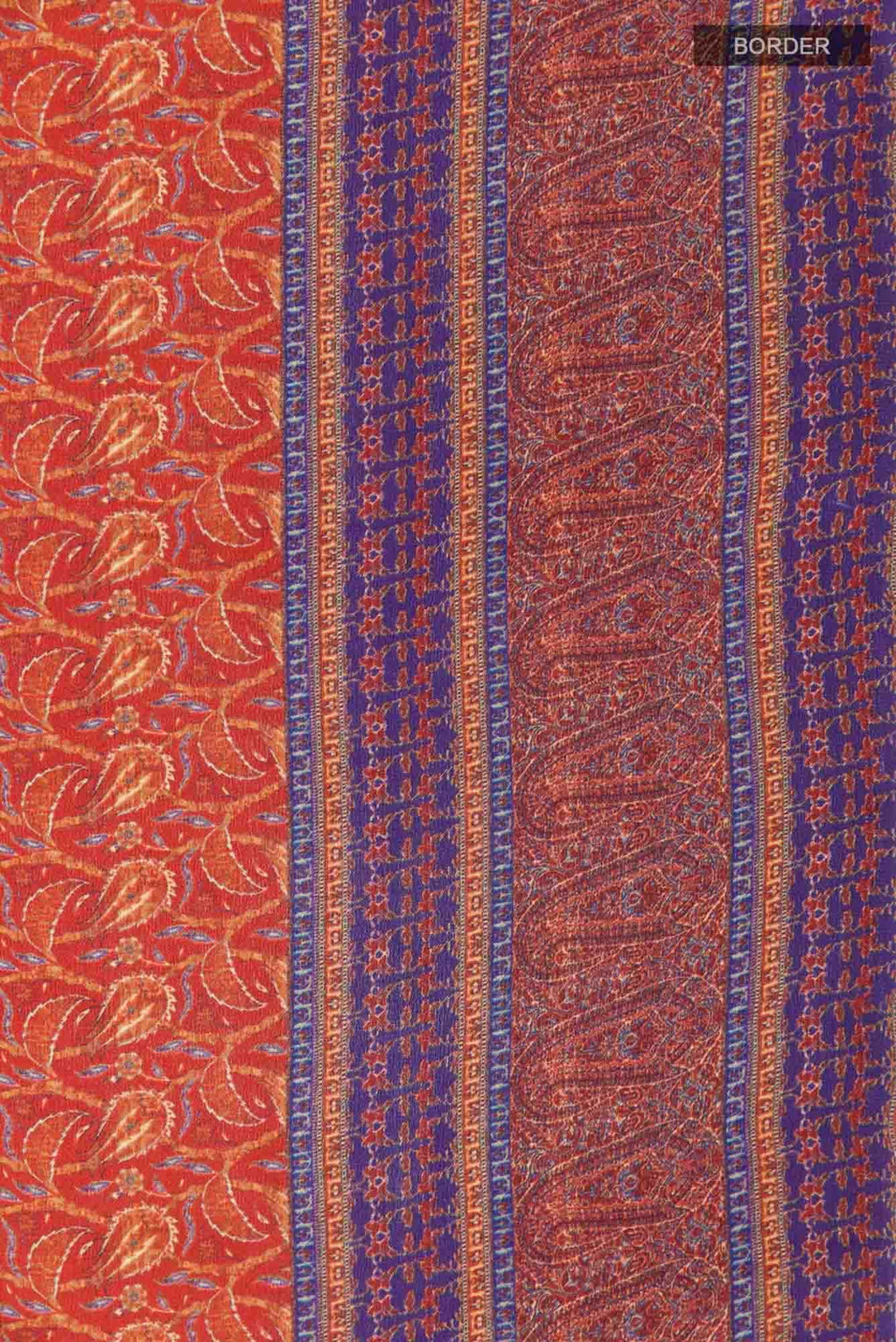 Rust Crepe Saree