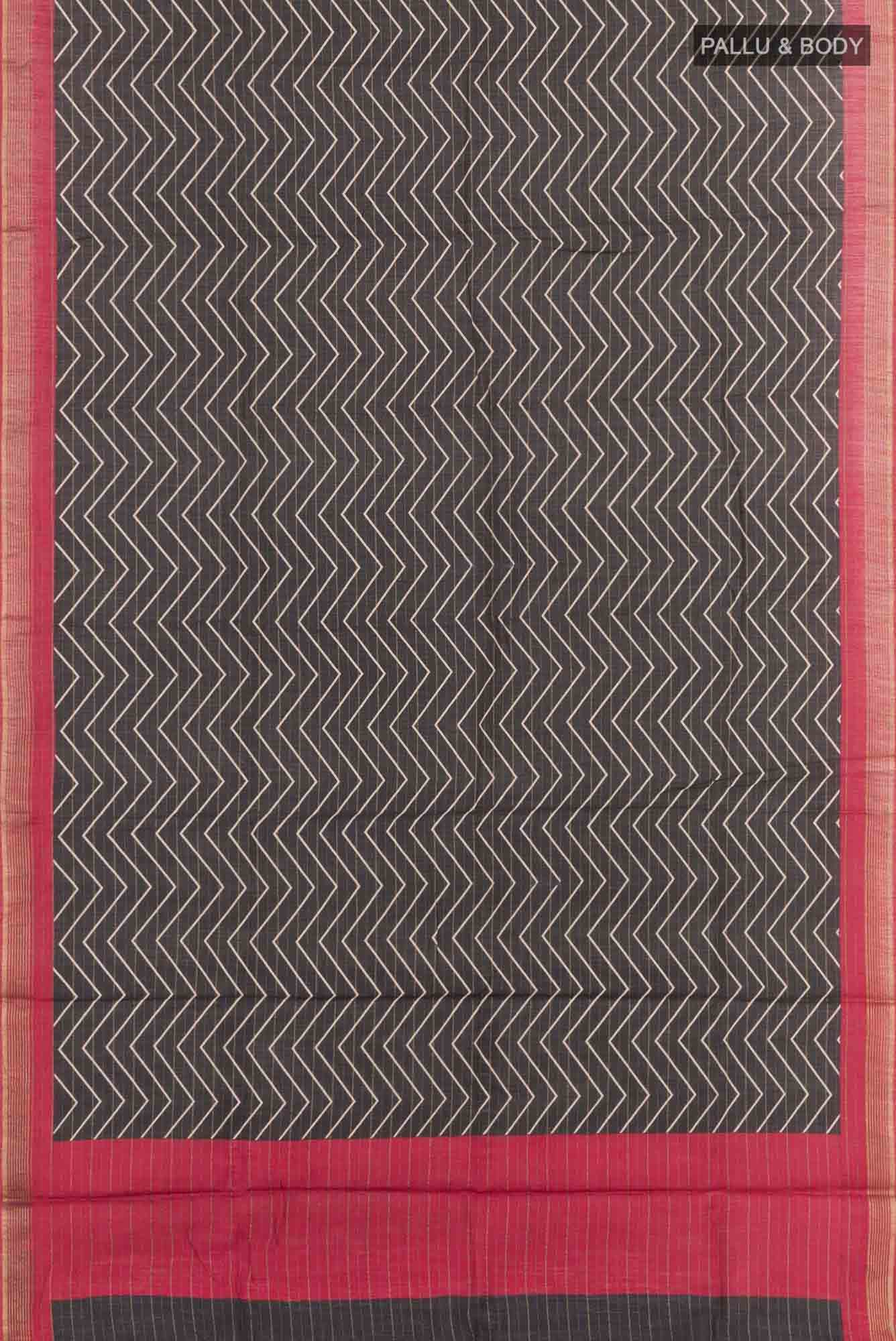 Black Tussar Saree