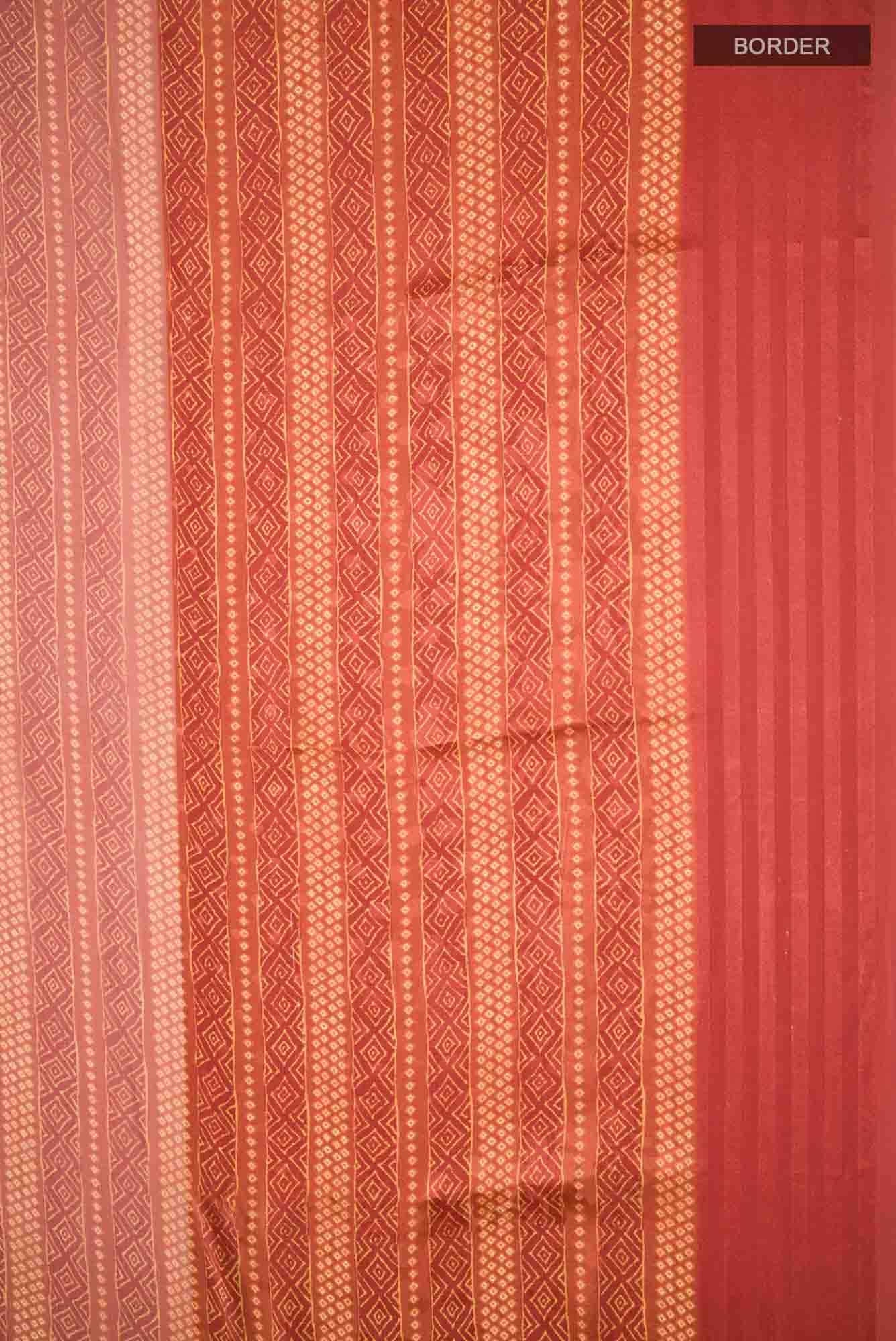Rust Mysore Georgette Saree