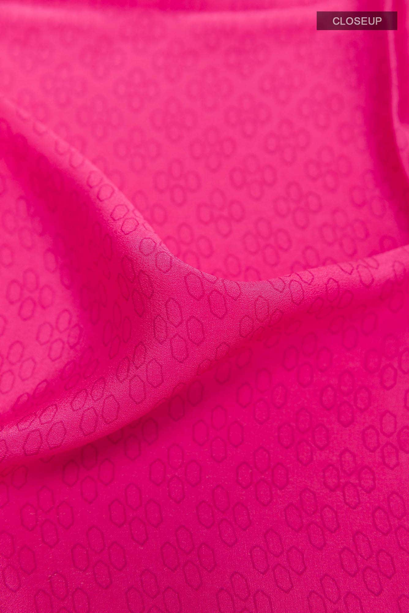 Pink Crepe Saree