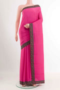 Pink Mysore Crepe Saree