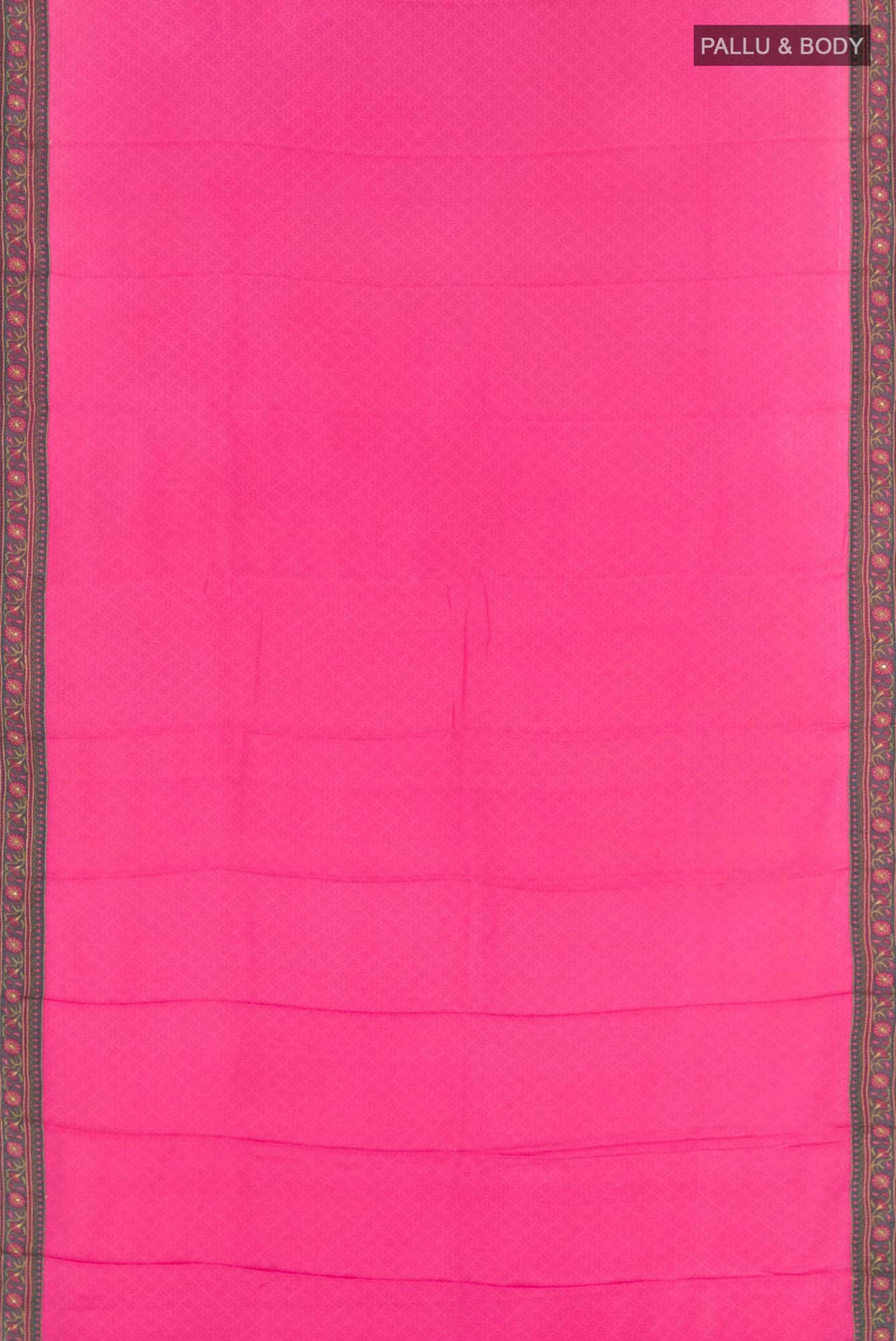 Pink Crepe Saree