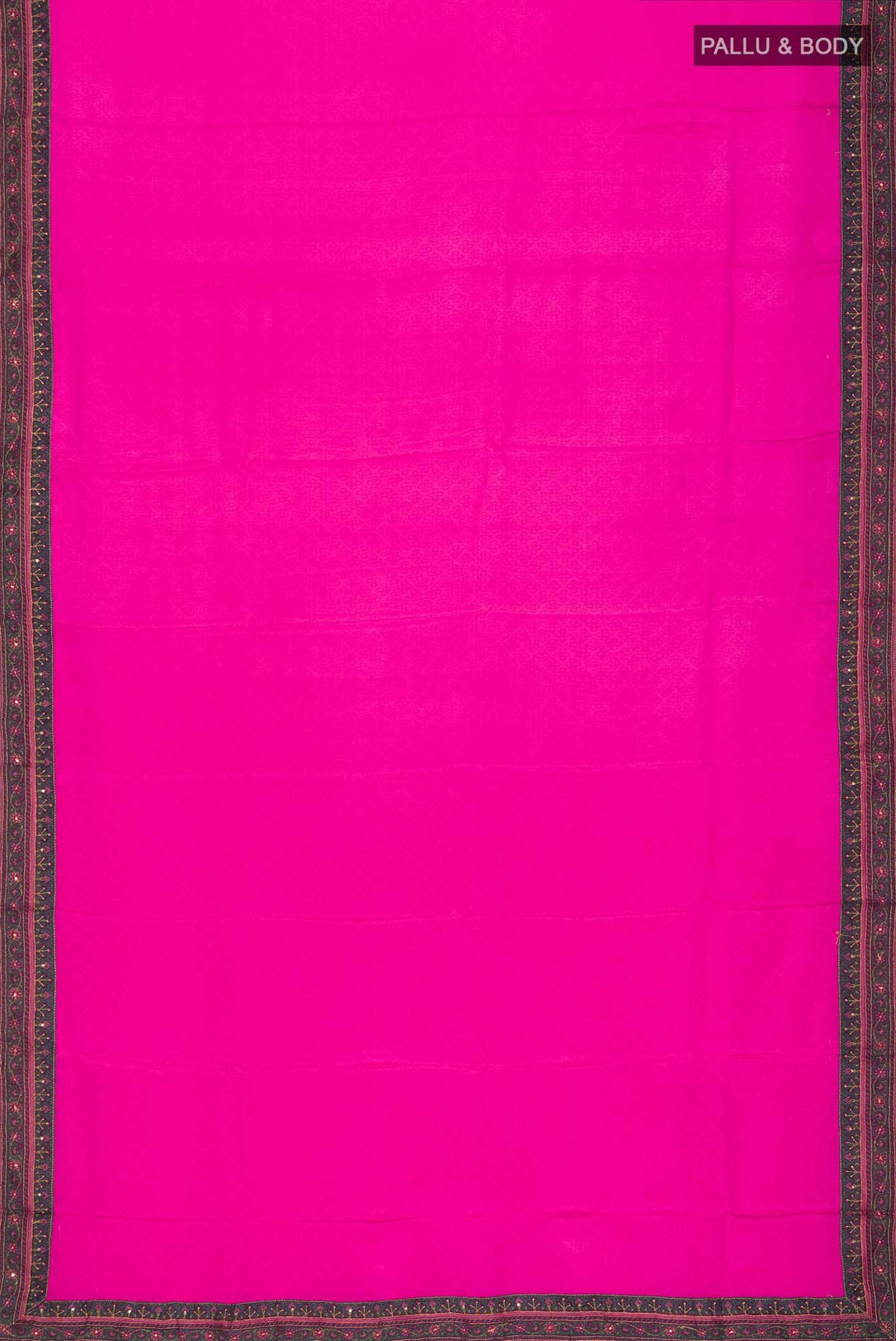 Pink Mysore Crepe Saree