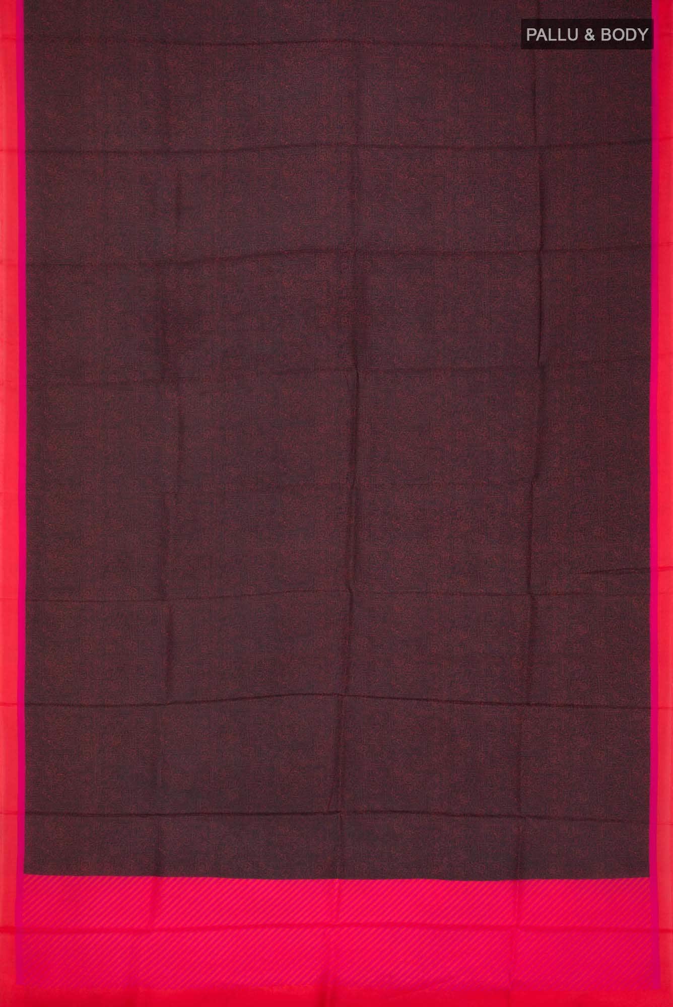 Black Printed Silk Saree