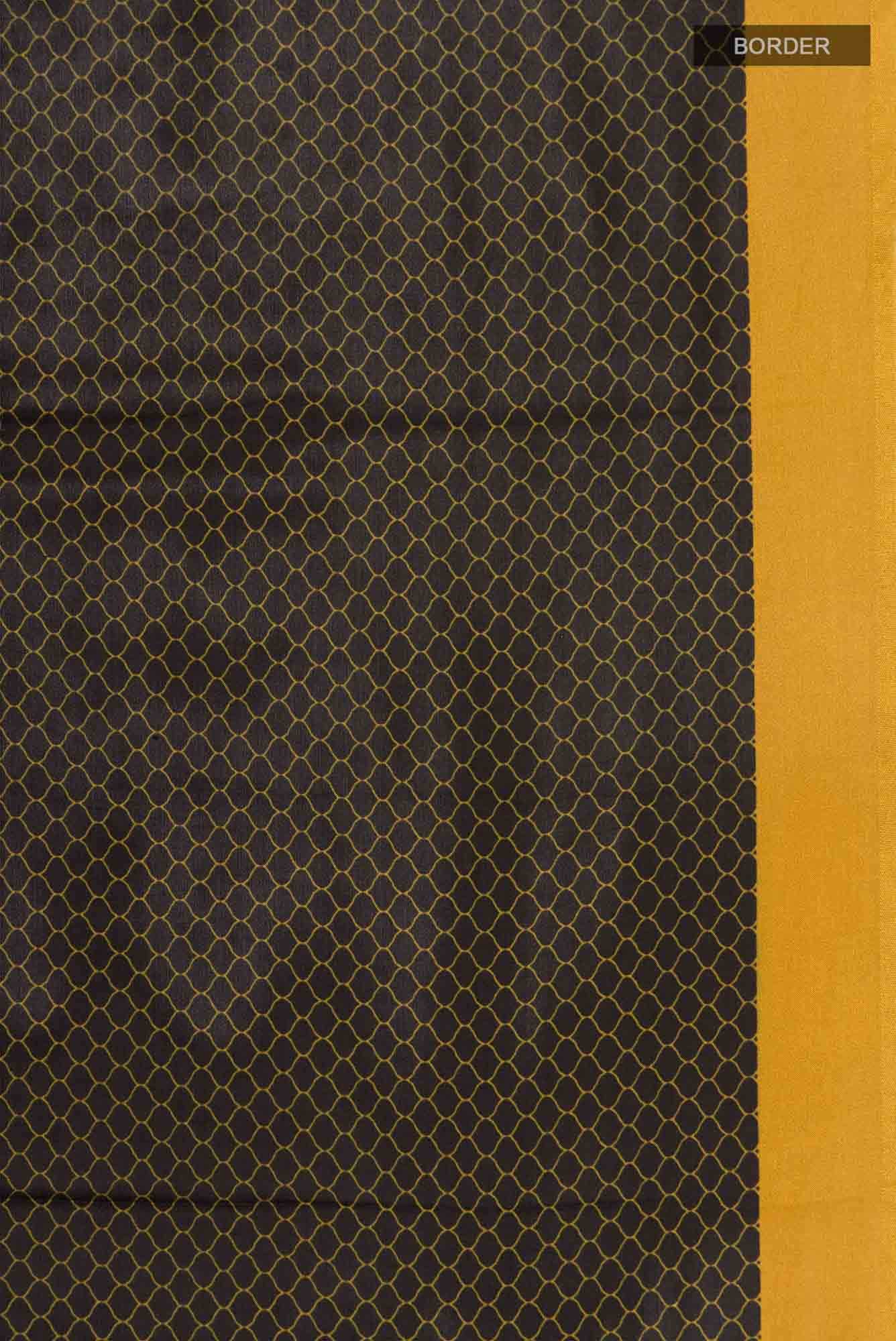 Black Printed Silk Saree