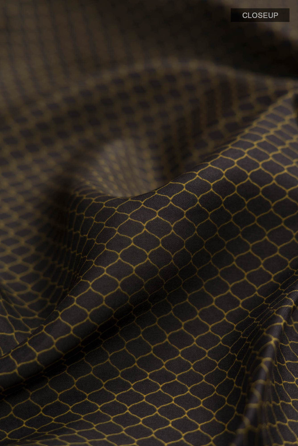 Black Printed Silk Saree