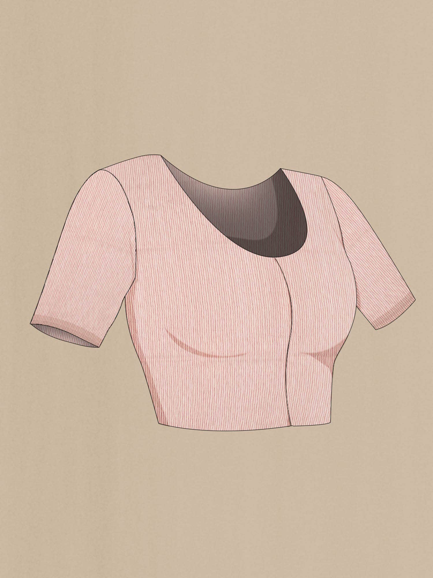 Rust Bhagalpuri Tussar Silk Saree