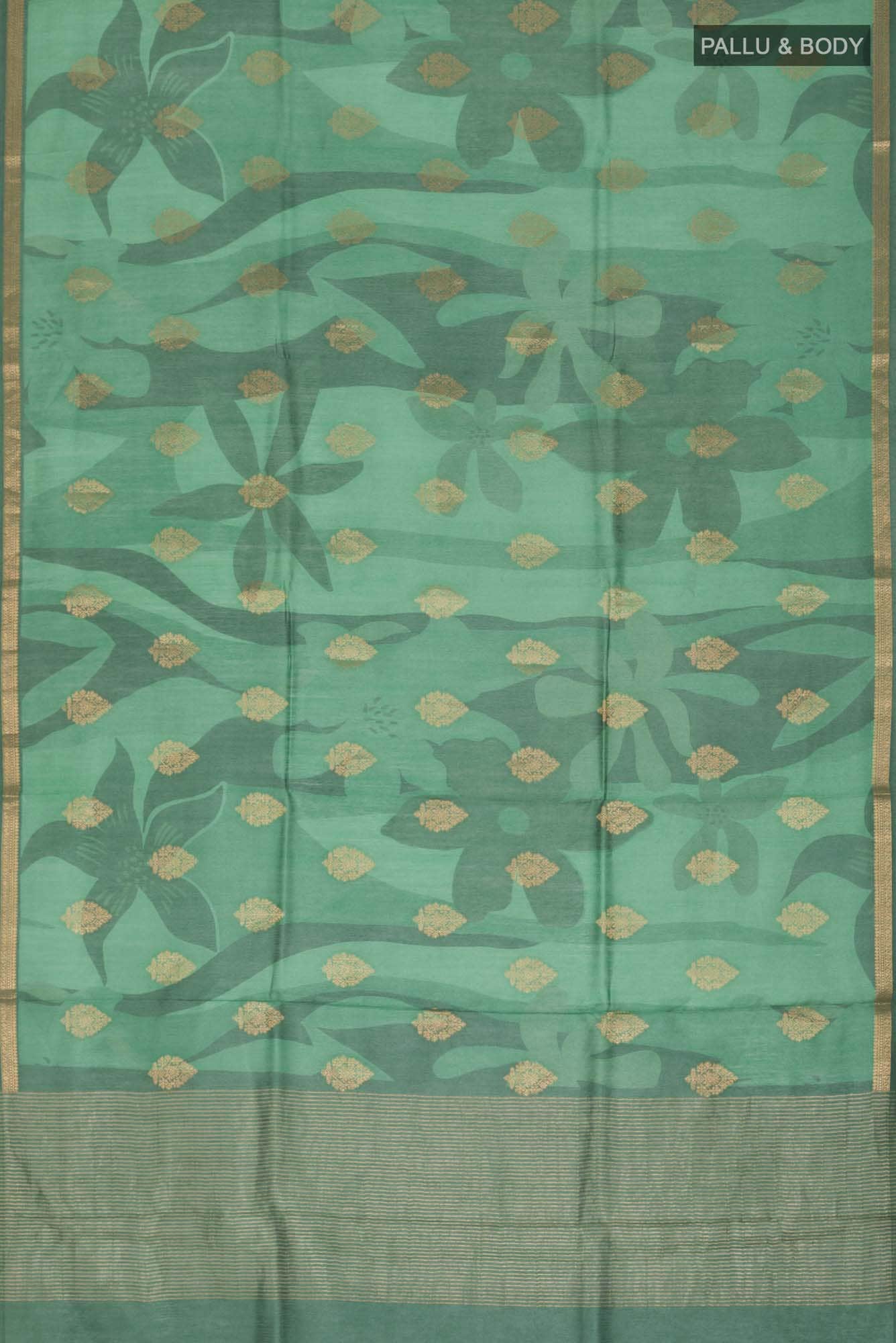 Green Bhagalpuri Tussar Silk Saree
