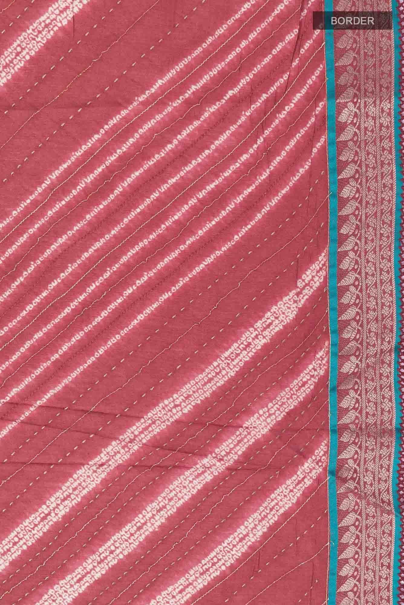 Red Bhagalpuri Tussar Silk Saree