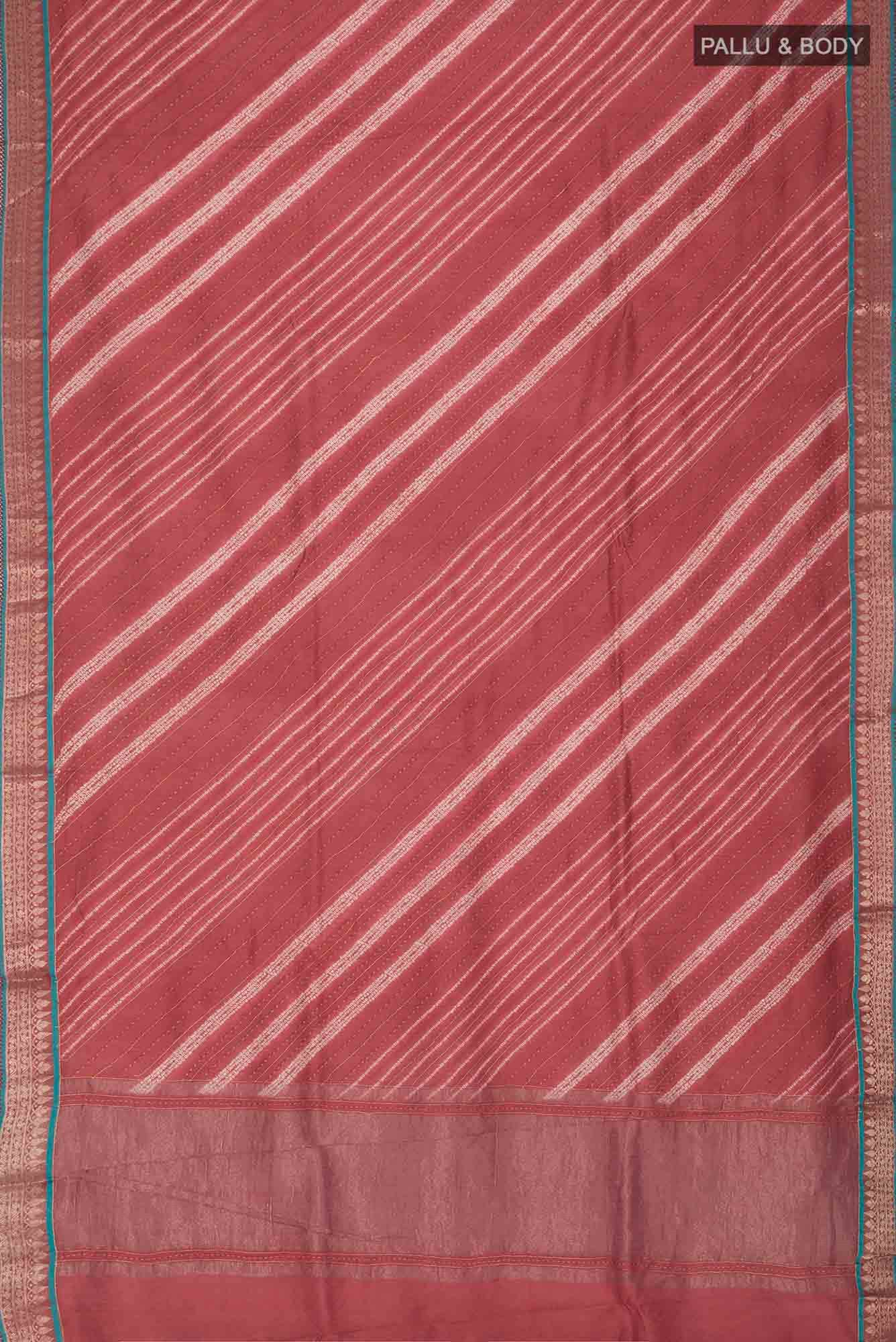 Red Bhagalpuri Tussar Silk Saree