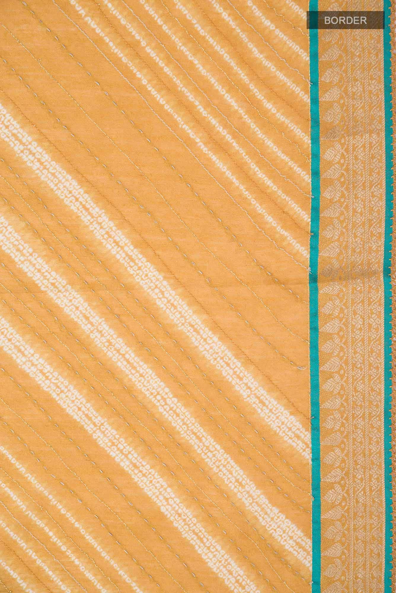 Yellow Bhagalpuri Tussar Silk Saree