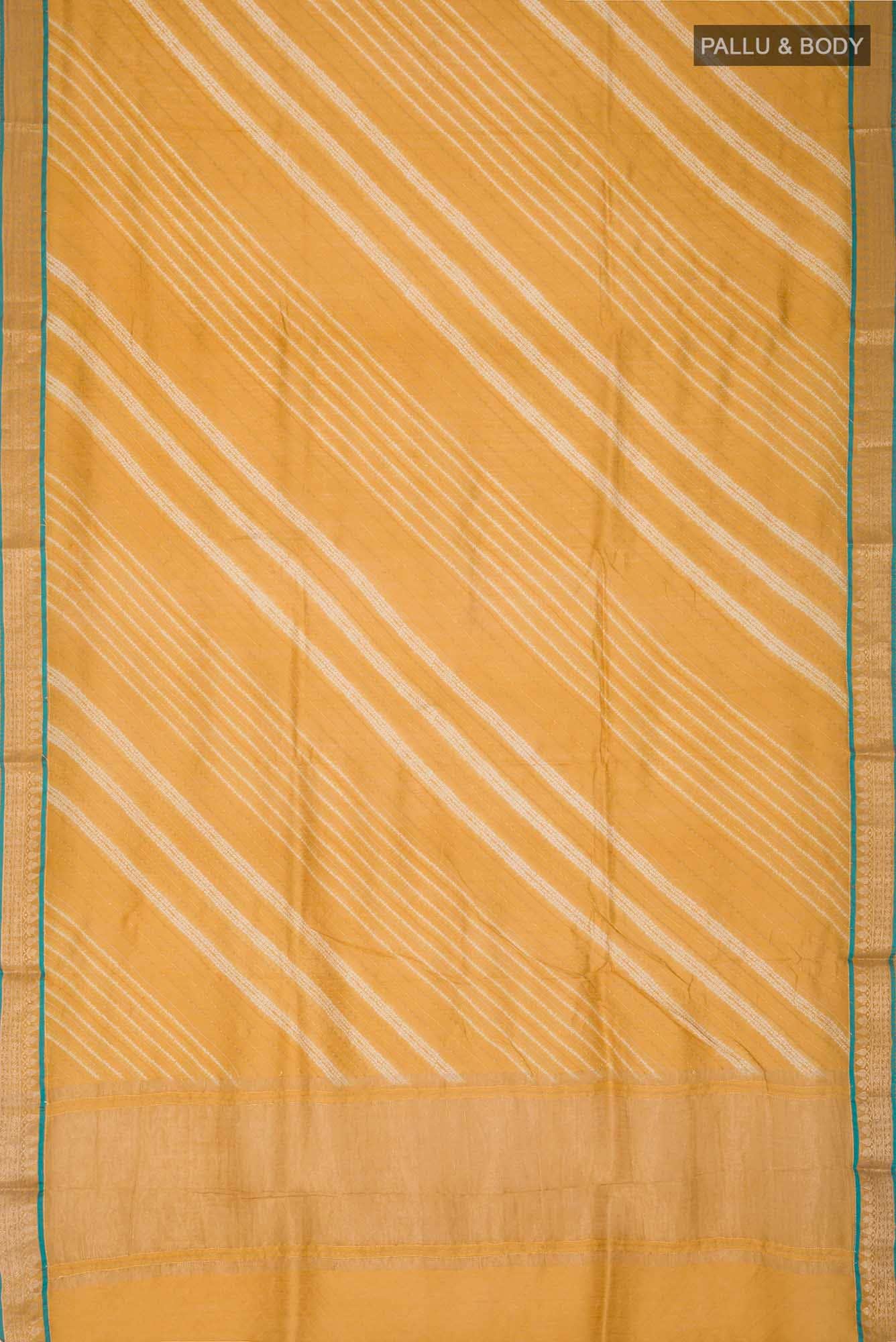 Yellow Bhagalpuri Tussar Silk Saree