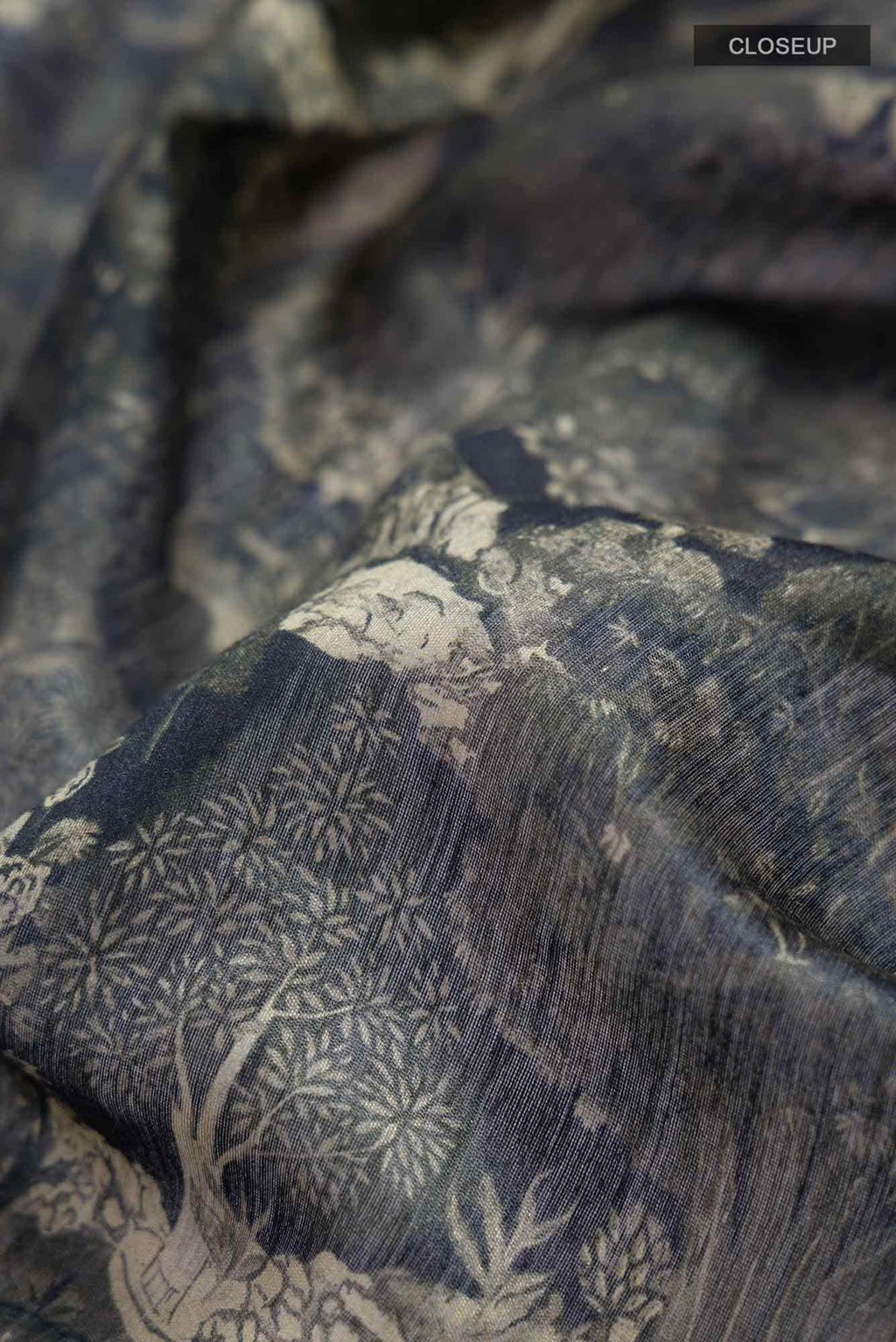 Black Bhagalpuri Tussar Silk Saree