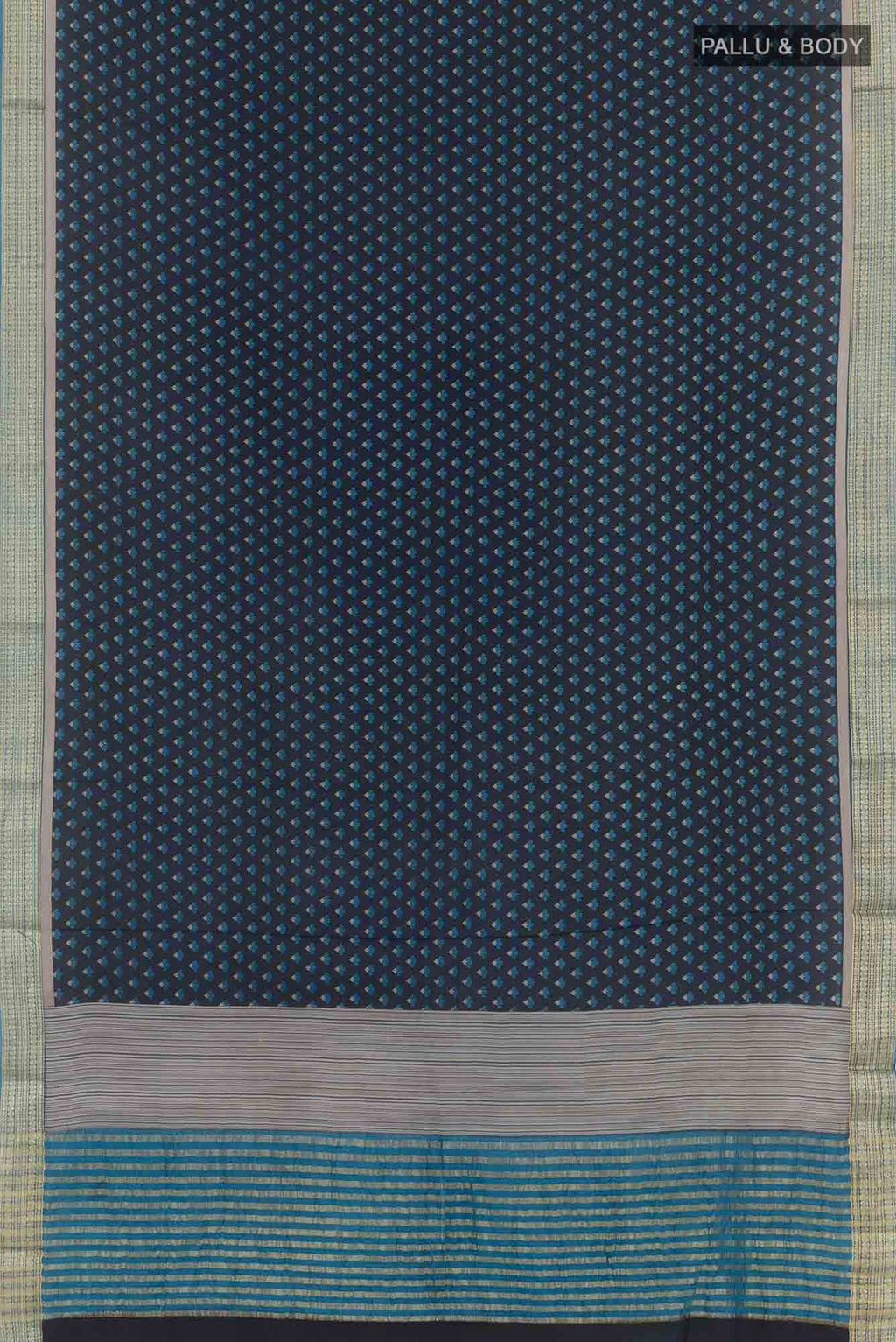 Dark Blue Crepe Saree