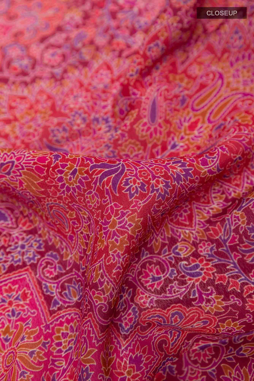 Maroon Crepe Saree