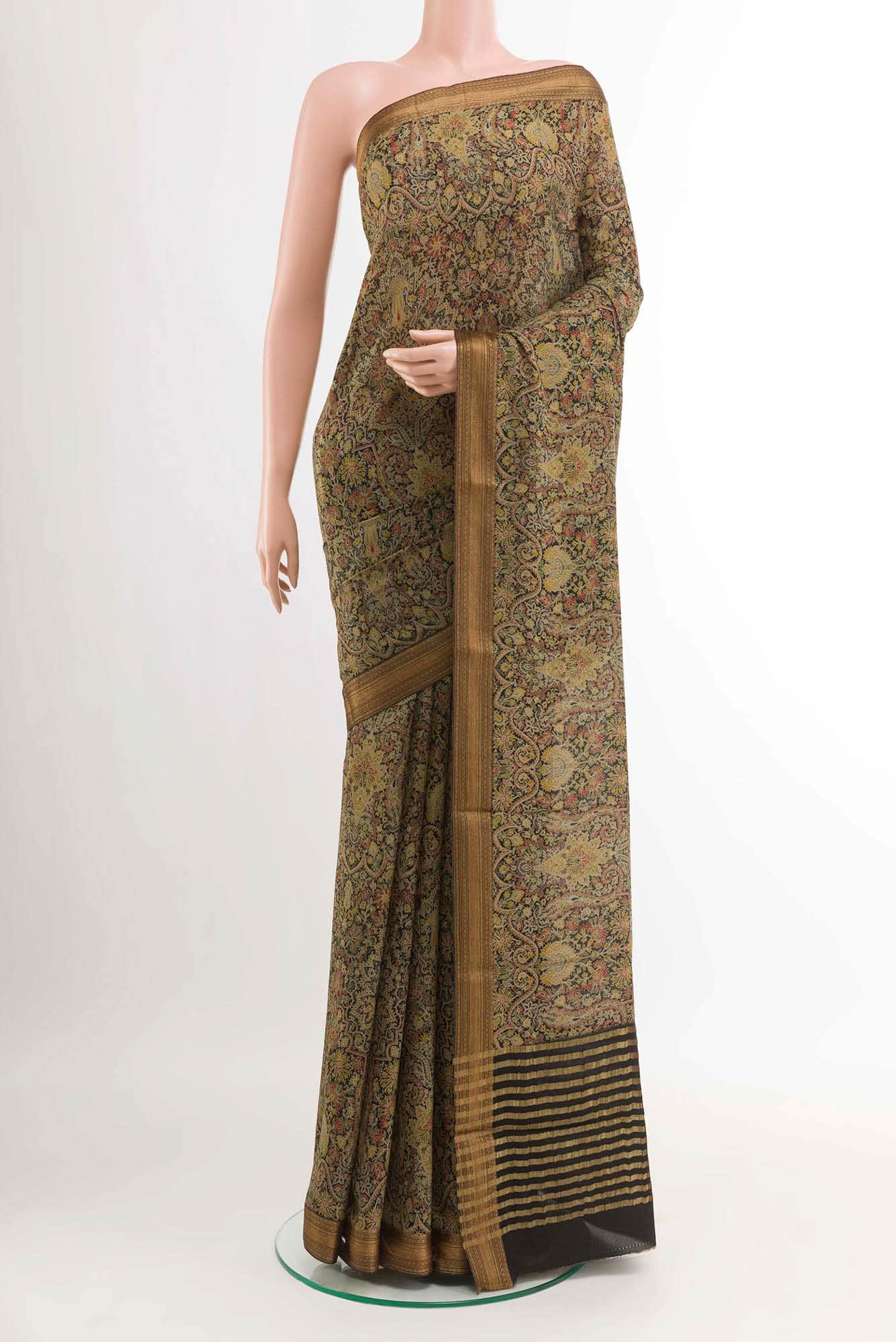Black Crepe Saree