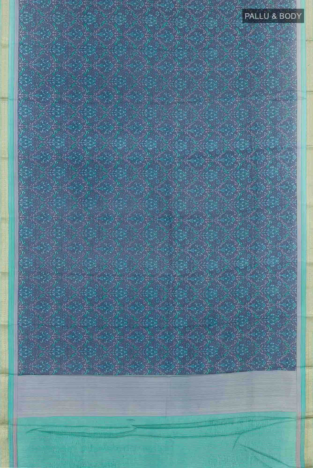 Electric Blue Crepe Saree