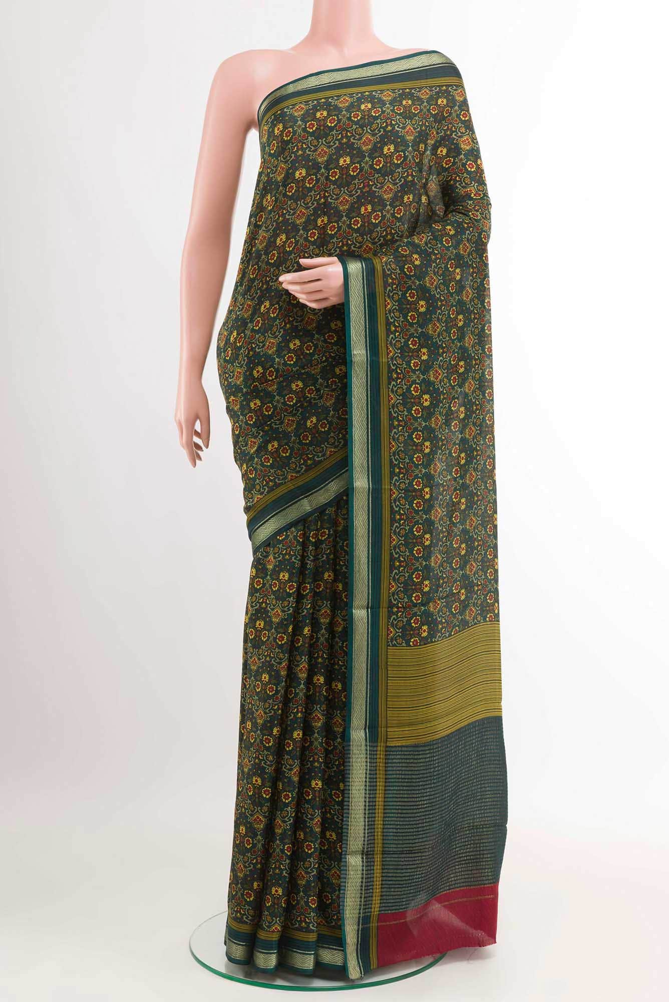 Dark Blue Crepe Saree