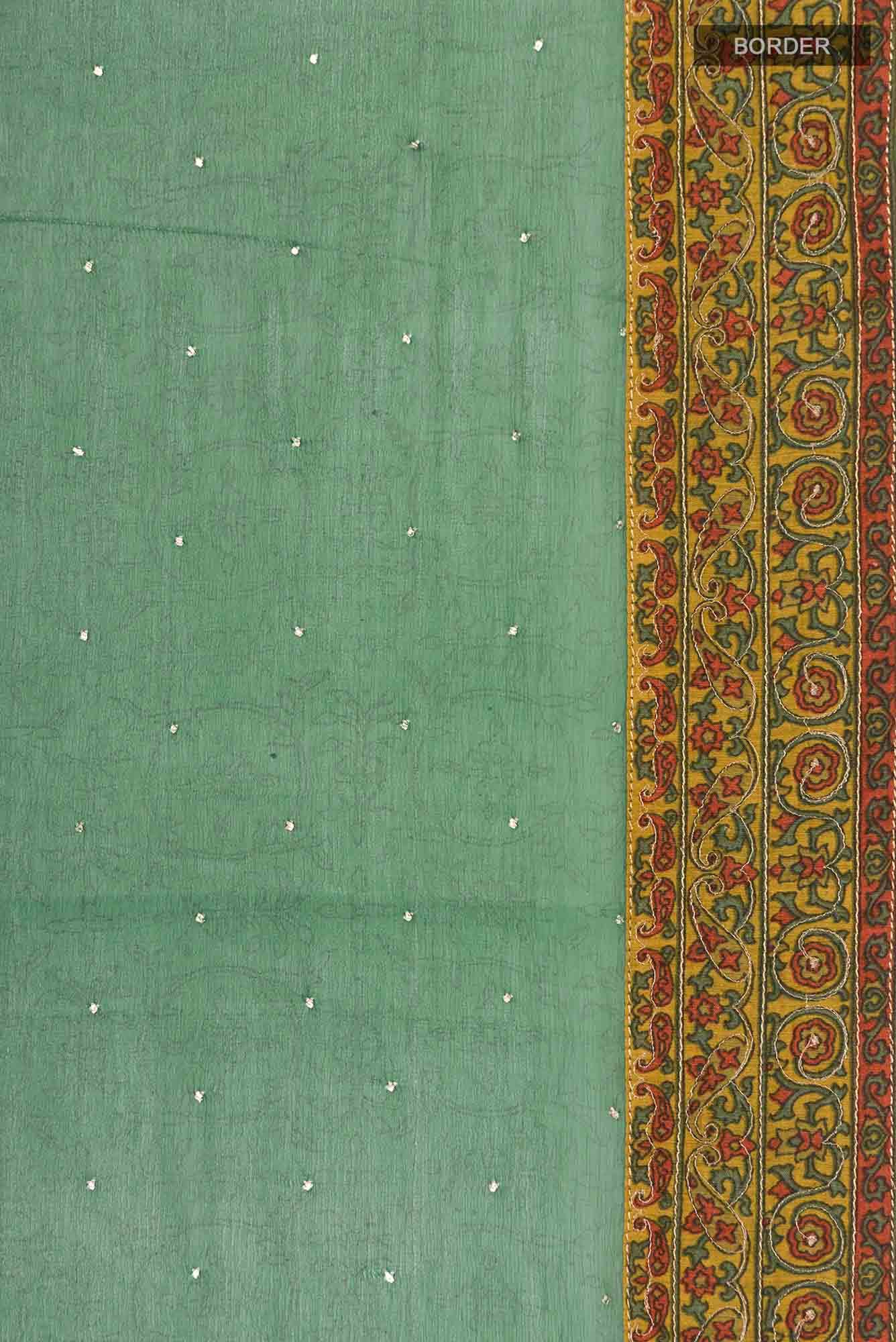 Green Mysore Chiffon Saree