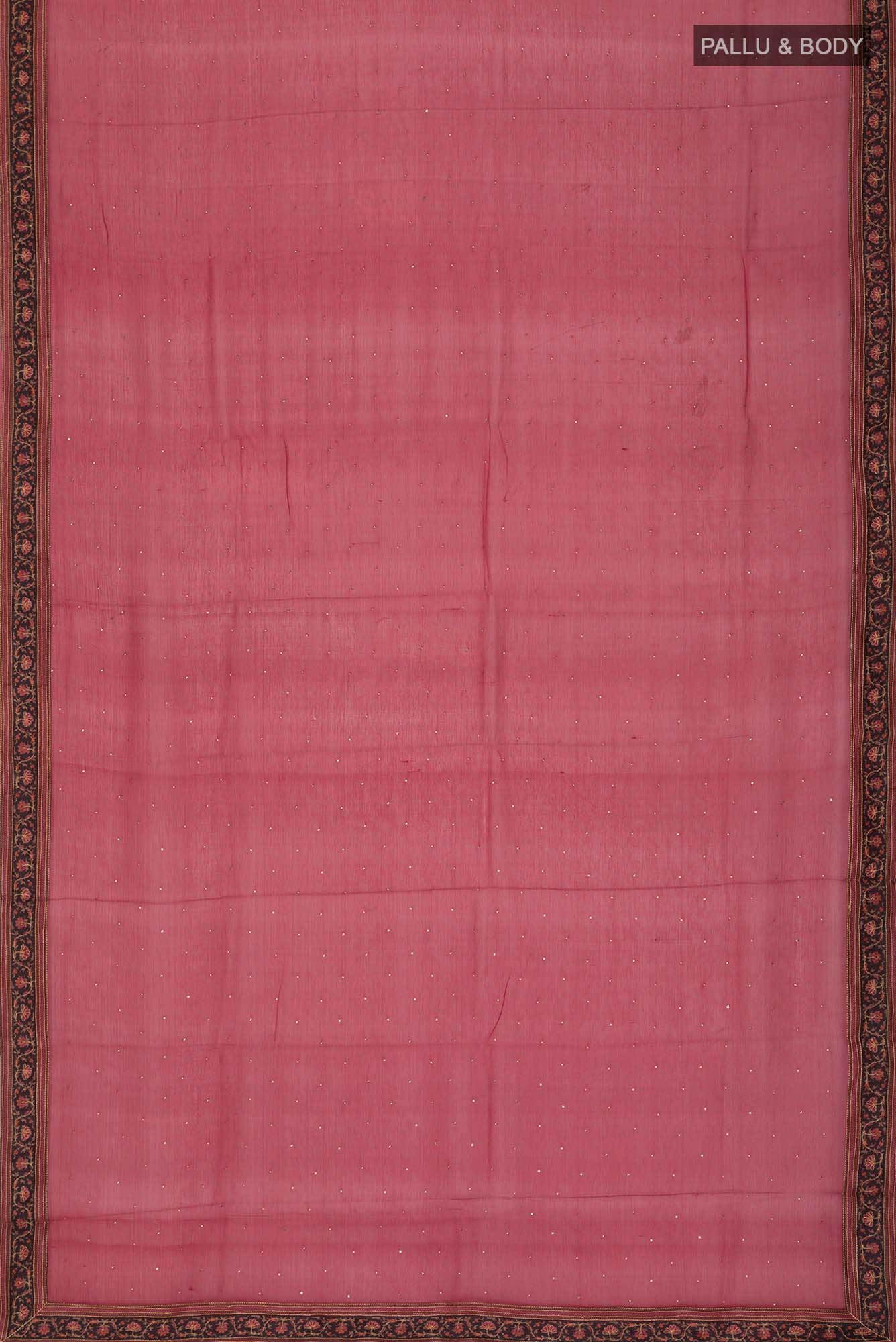 Maroon Mysore Chiffon Saree